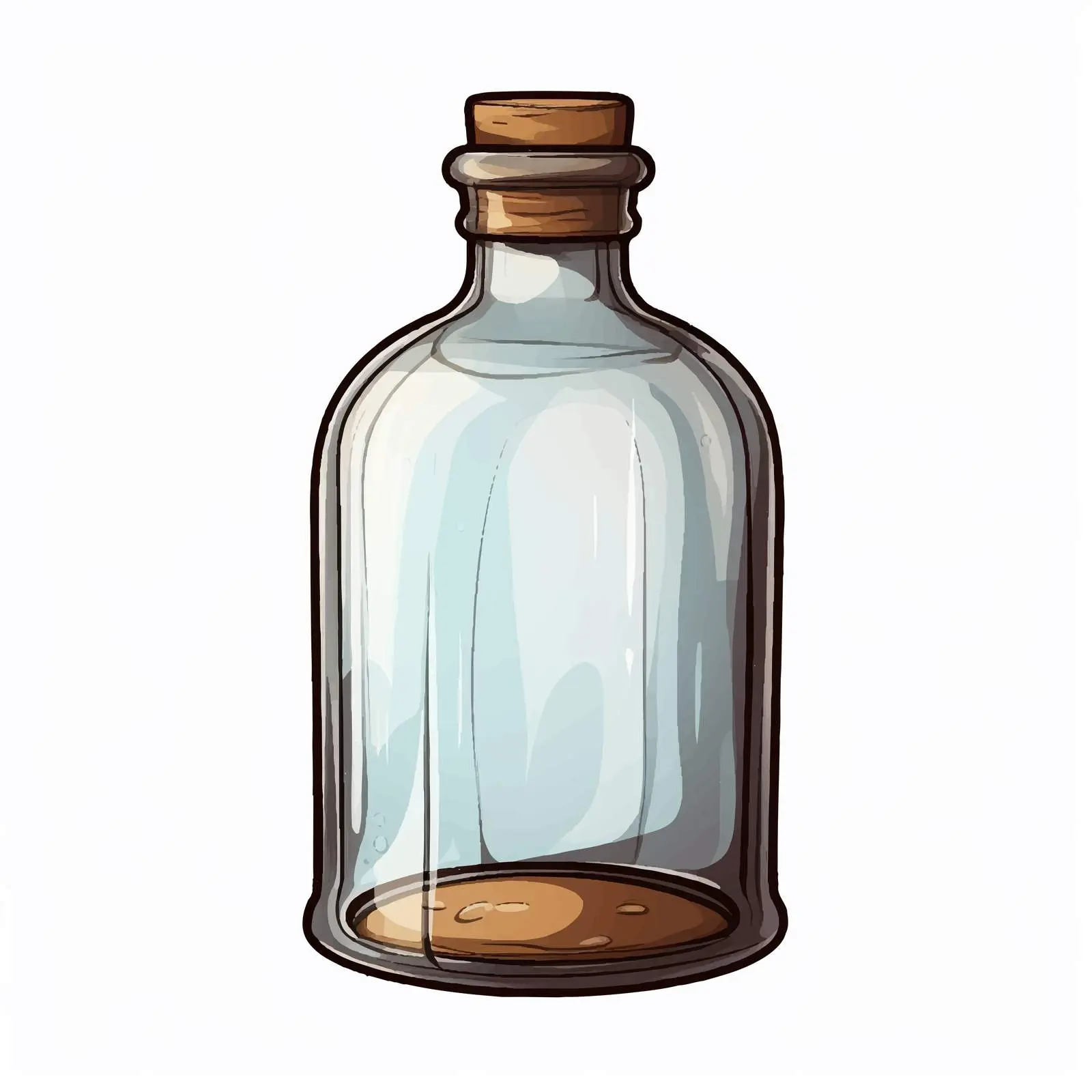 Cartoon Big Bottle Vector Illustration – free beverage container image from Dotvec