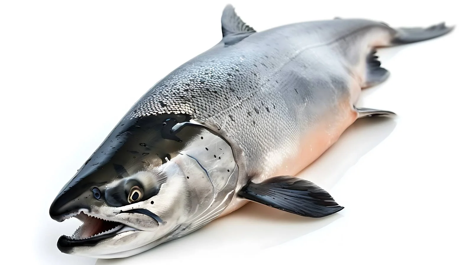 Magnificent Chinook Salmon on White Isolate — free download from Dotvec