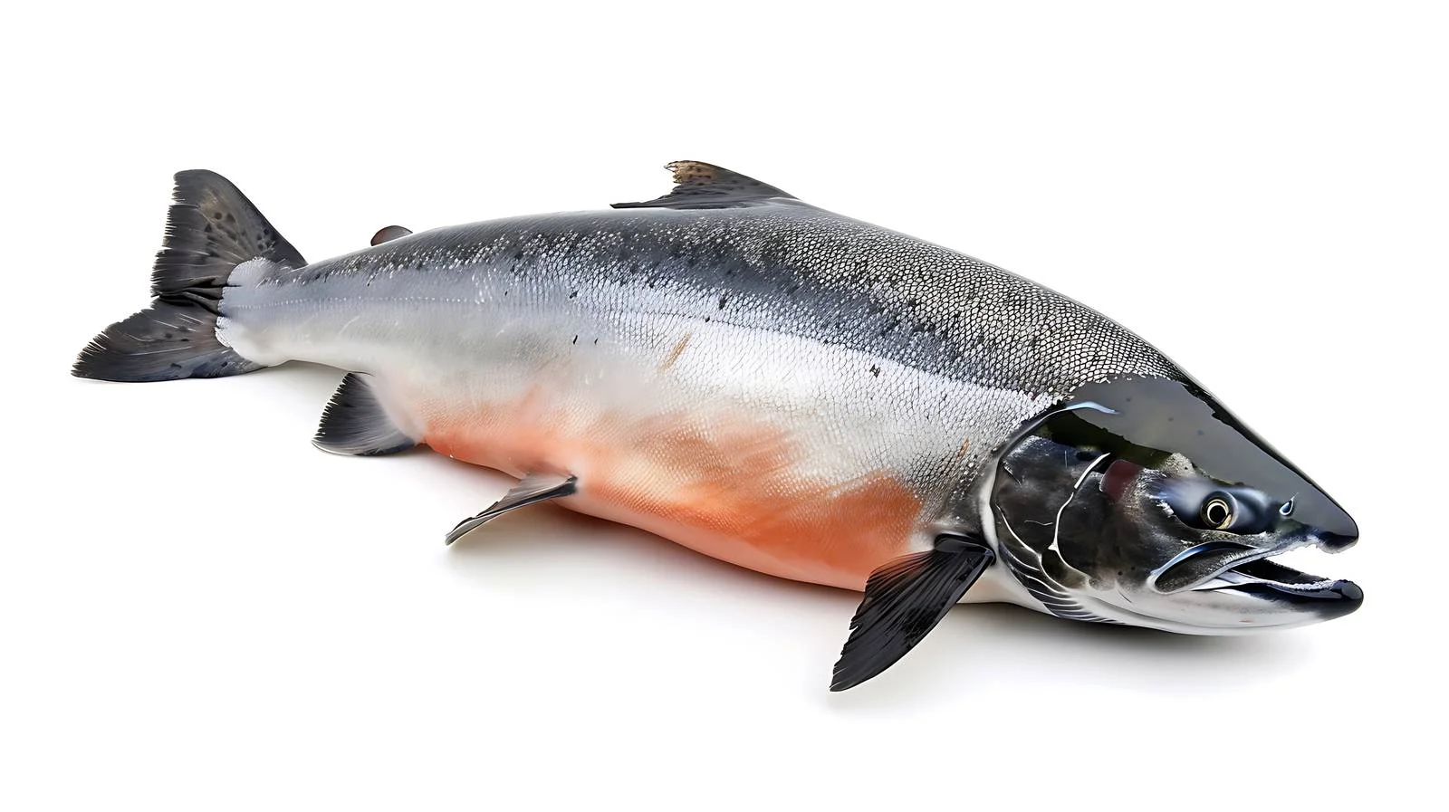 Magnificent Chinook Salmon on White Background — free download from Dotvec