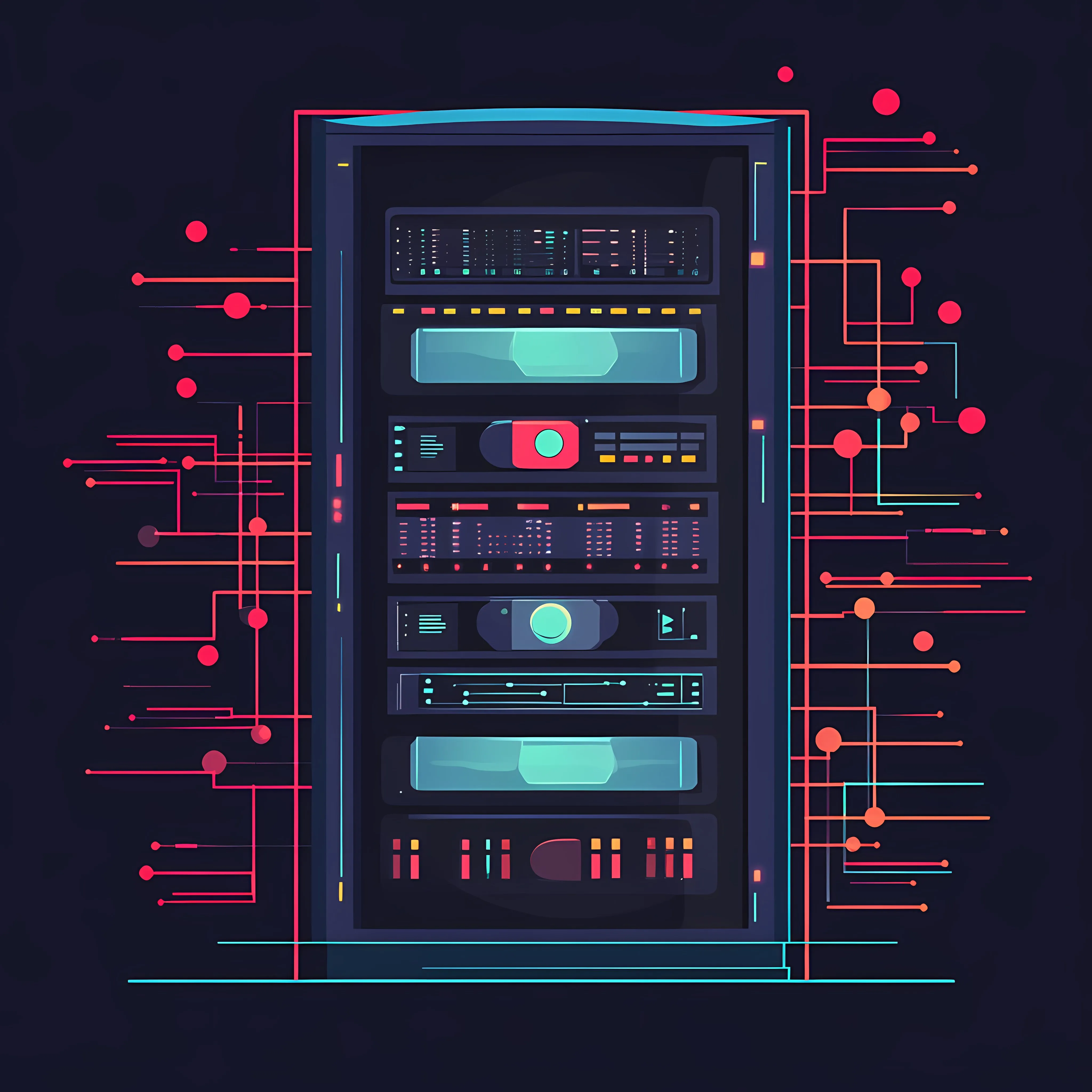 Big Data Server Technology Flat Vector Illustration – free cluster image from Dotvec