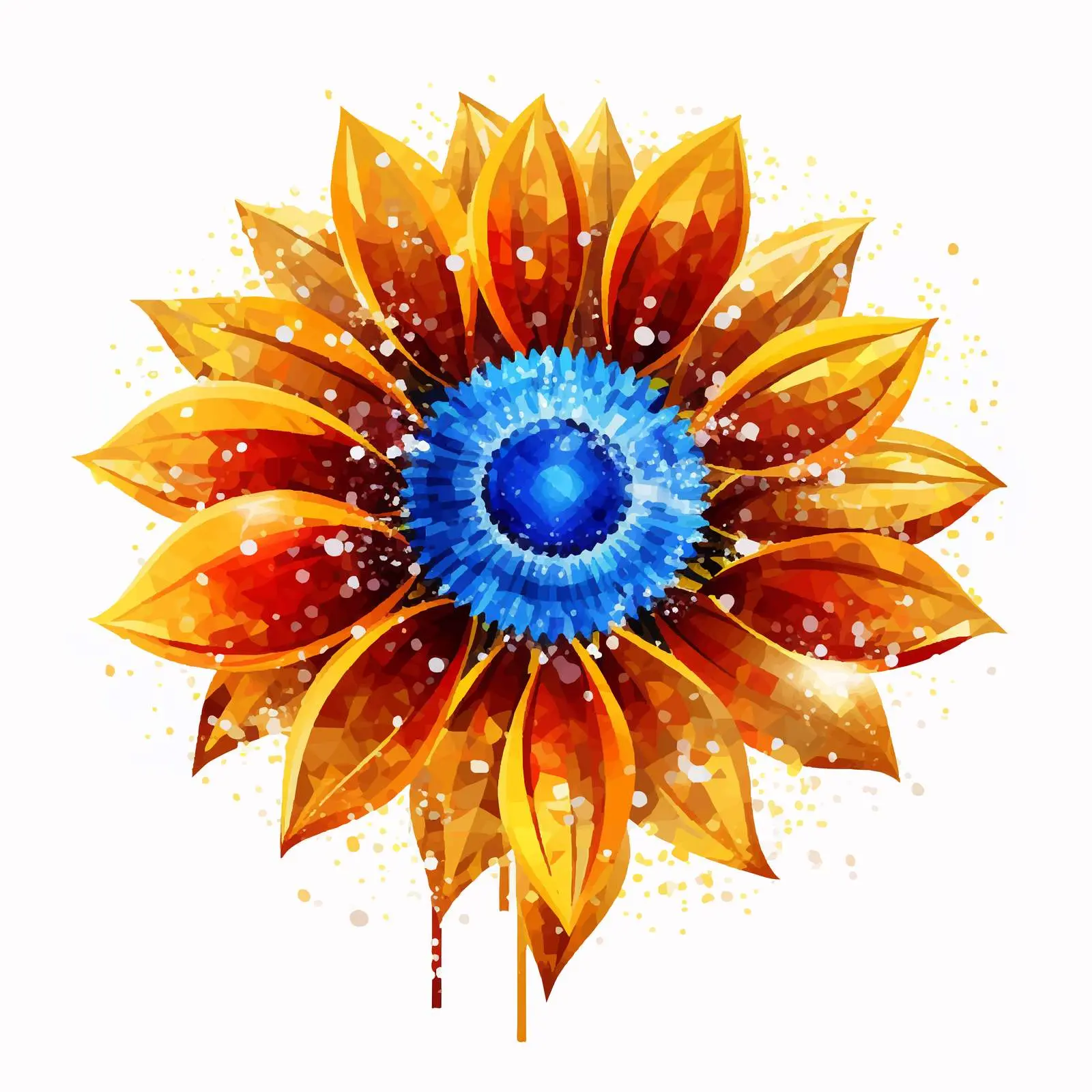 Glitter Sunflower Vector in National Flag Colors — free download from Dotvec