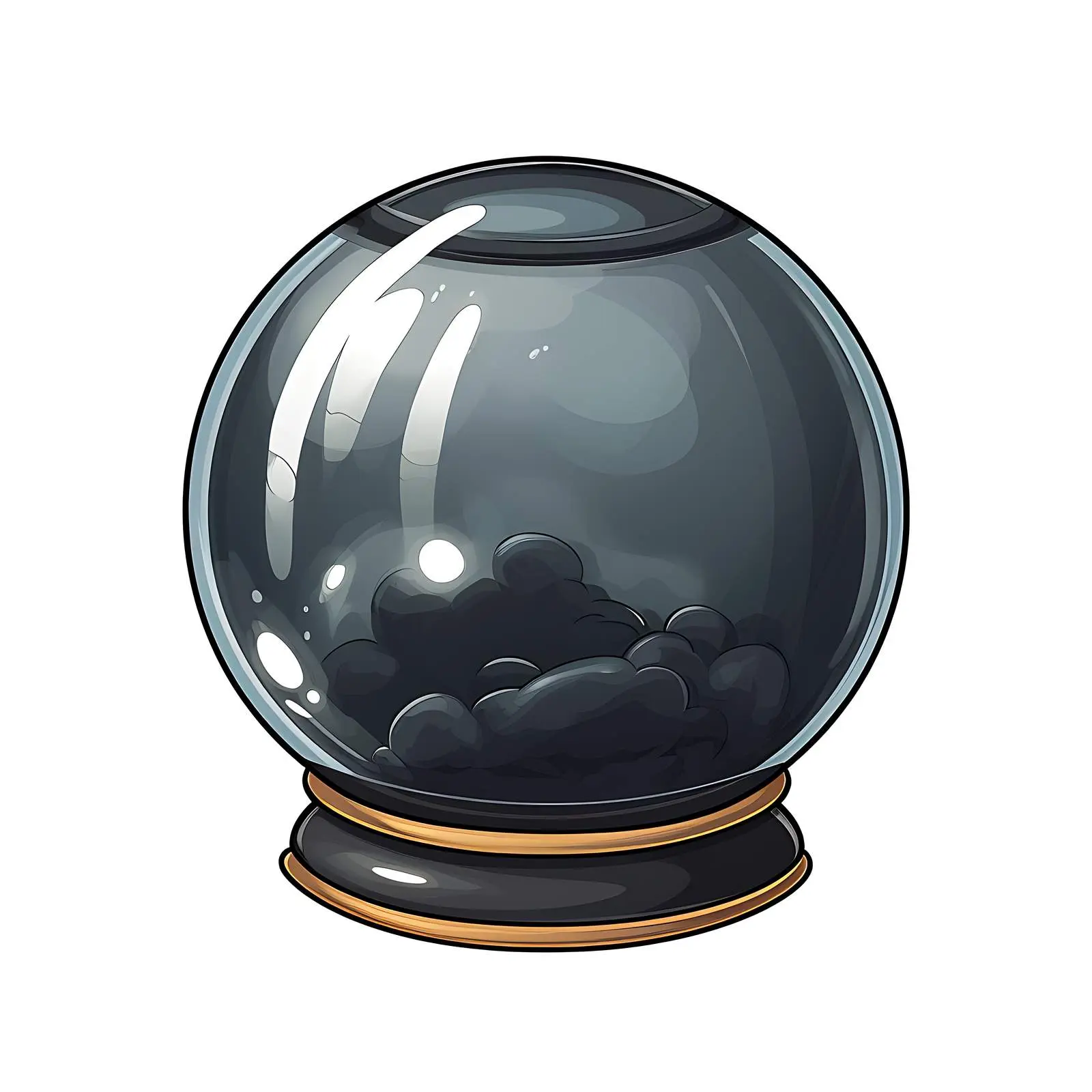 Vintage Black Glass Ball Isolated Image — free download from Dotvec