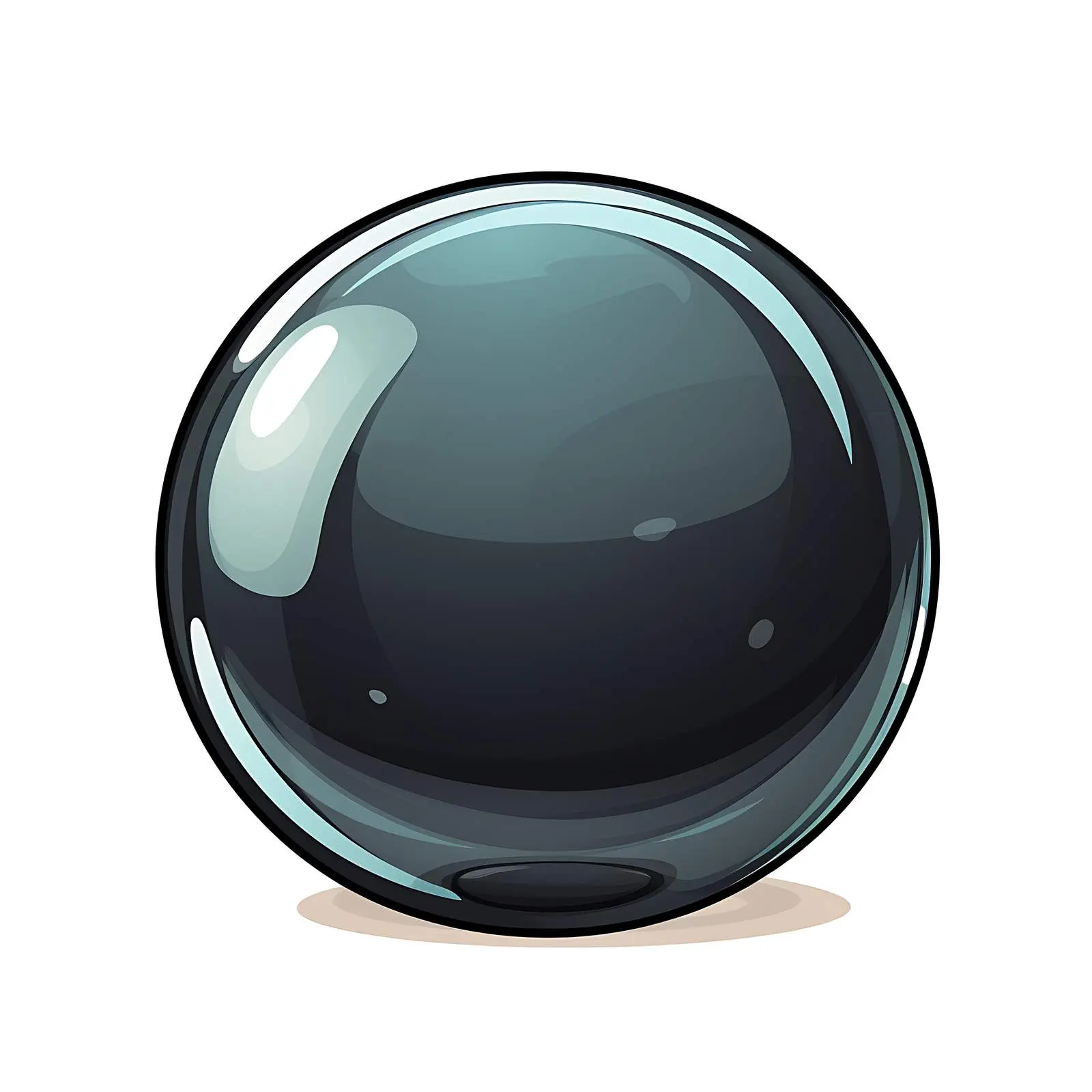 Vintage Black Glass Ball Isolated Photo — free download from Dotvec