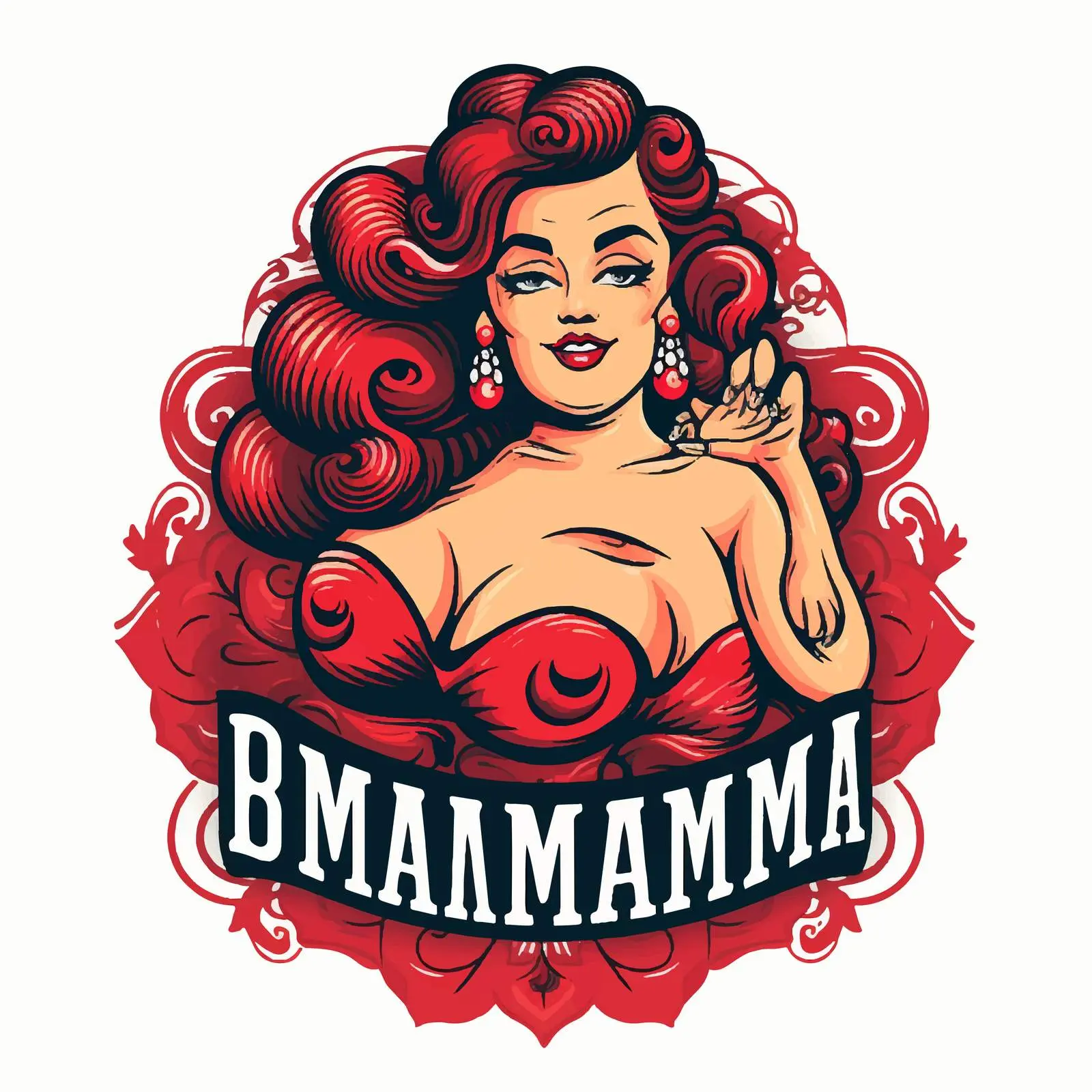 Big Mama Vector Logo and Icon Design – free artistic icon image from Dotvec