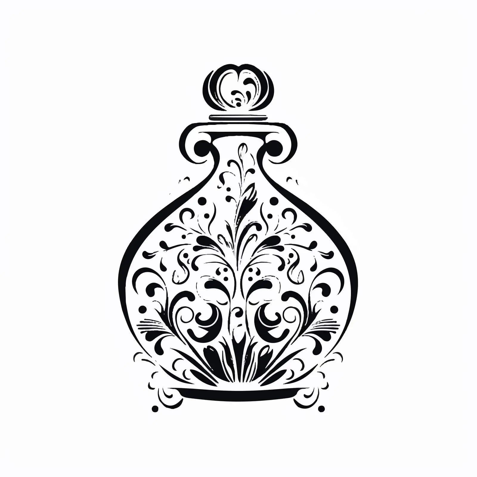 Hand Drawn Big Perfume Bottle Illustration — free download from Dotvec