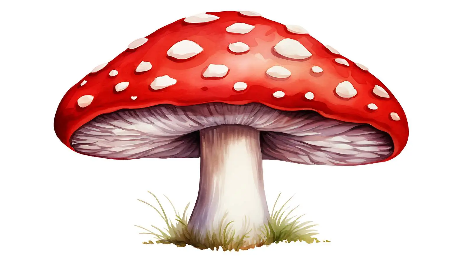 Vibrant Red Mushroom on White Background — free download from Dotvec