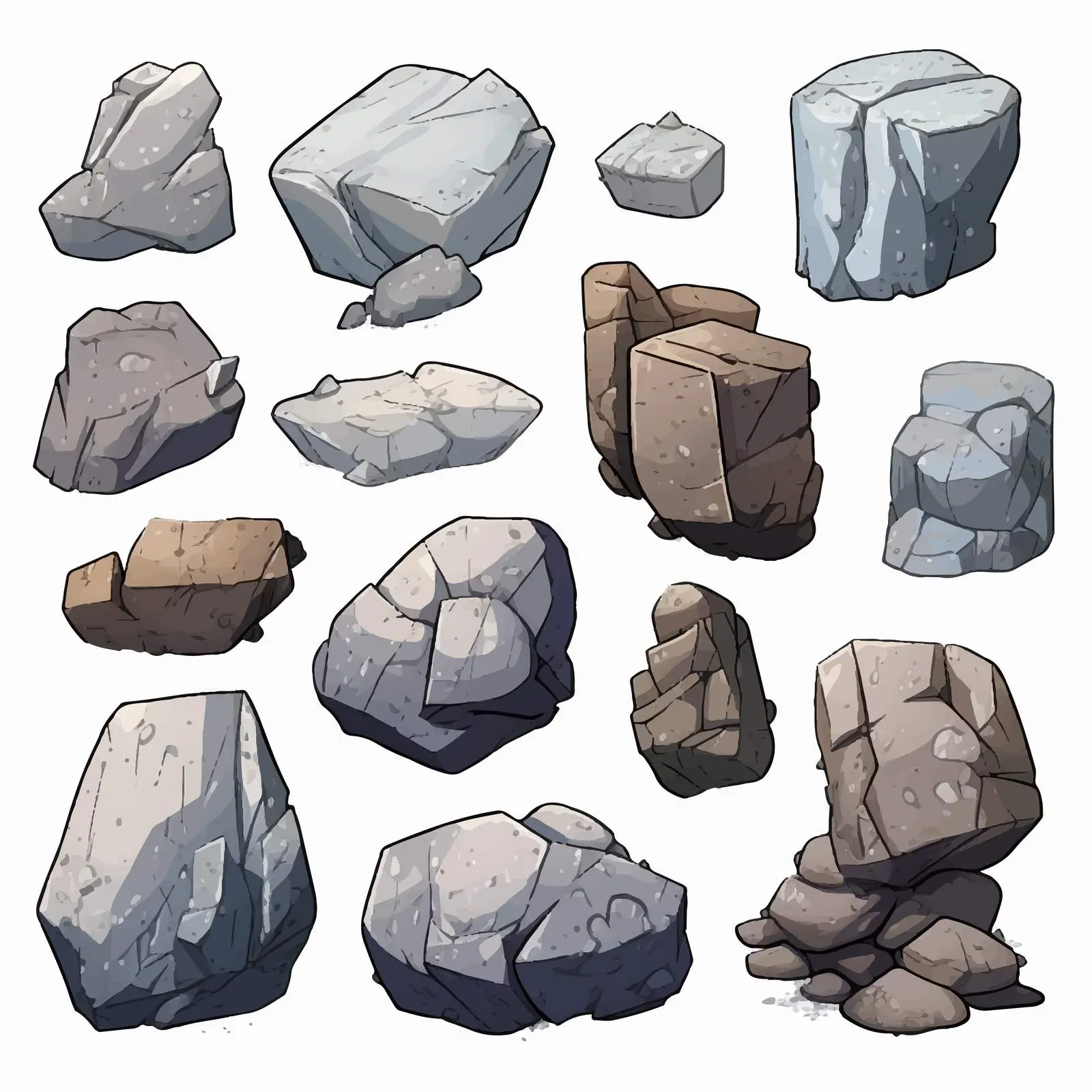Heavy Rocky Boulder and Stone Formations — free download from Dotvec