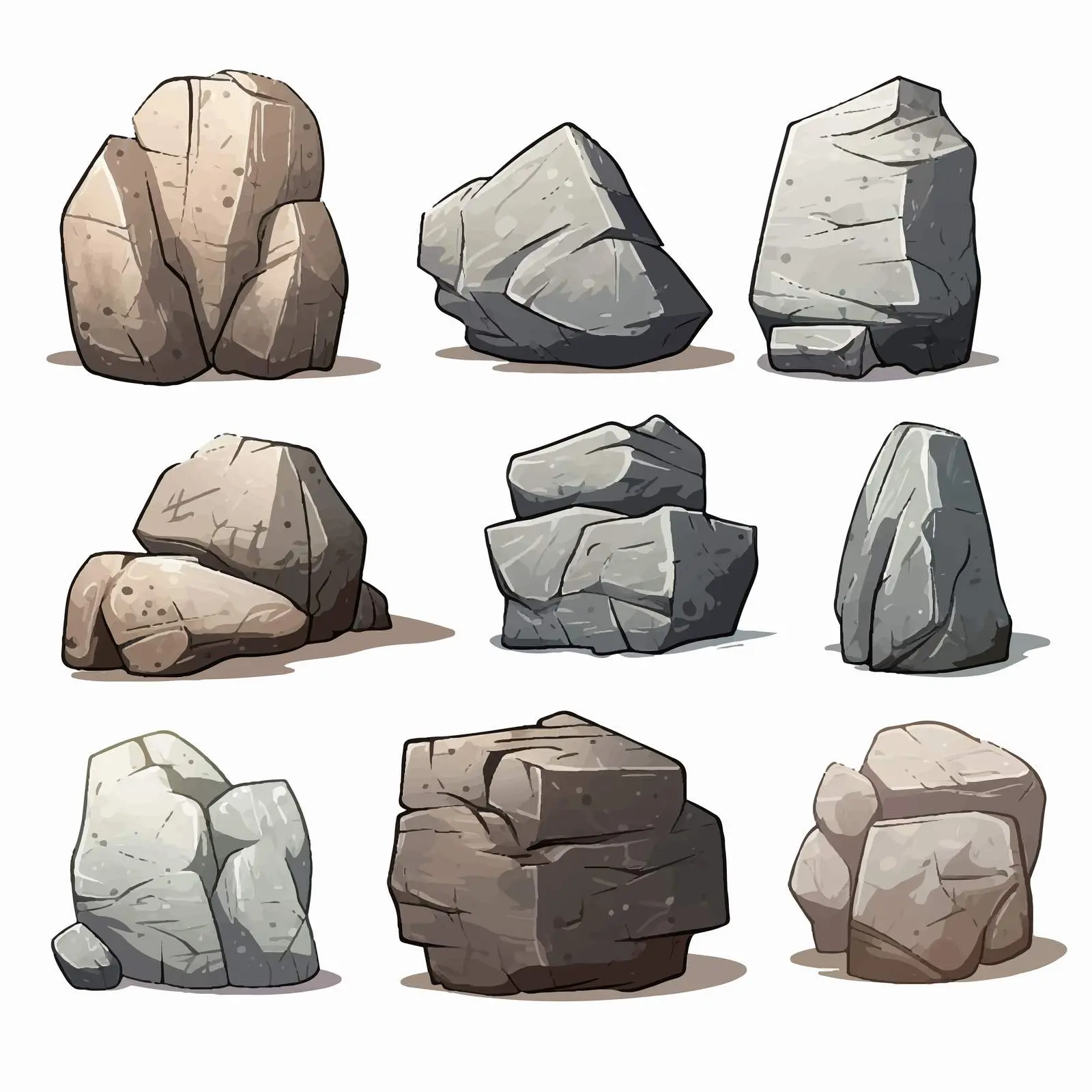 Heavy Rocky Boulder Formations in Nature — free download from Dotvec