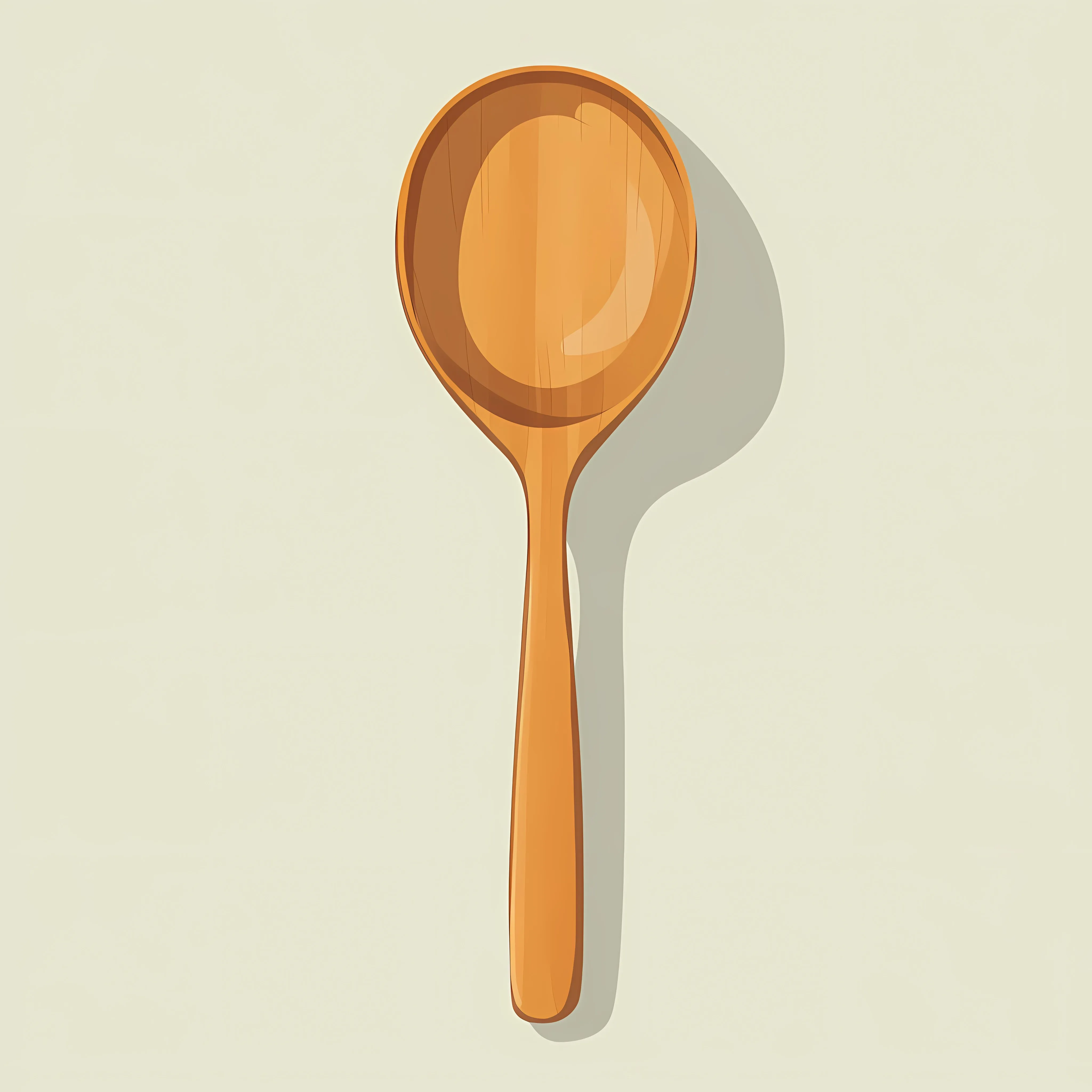 Flat Vector Illustration of Big Wooden Spoon — free download from Dotvec