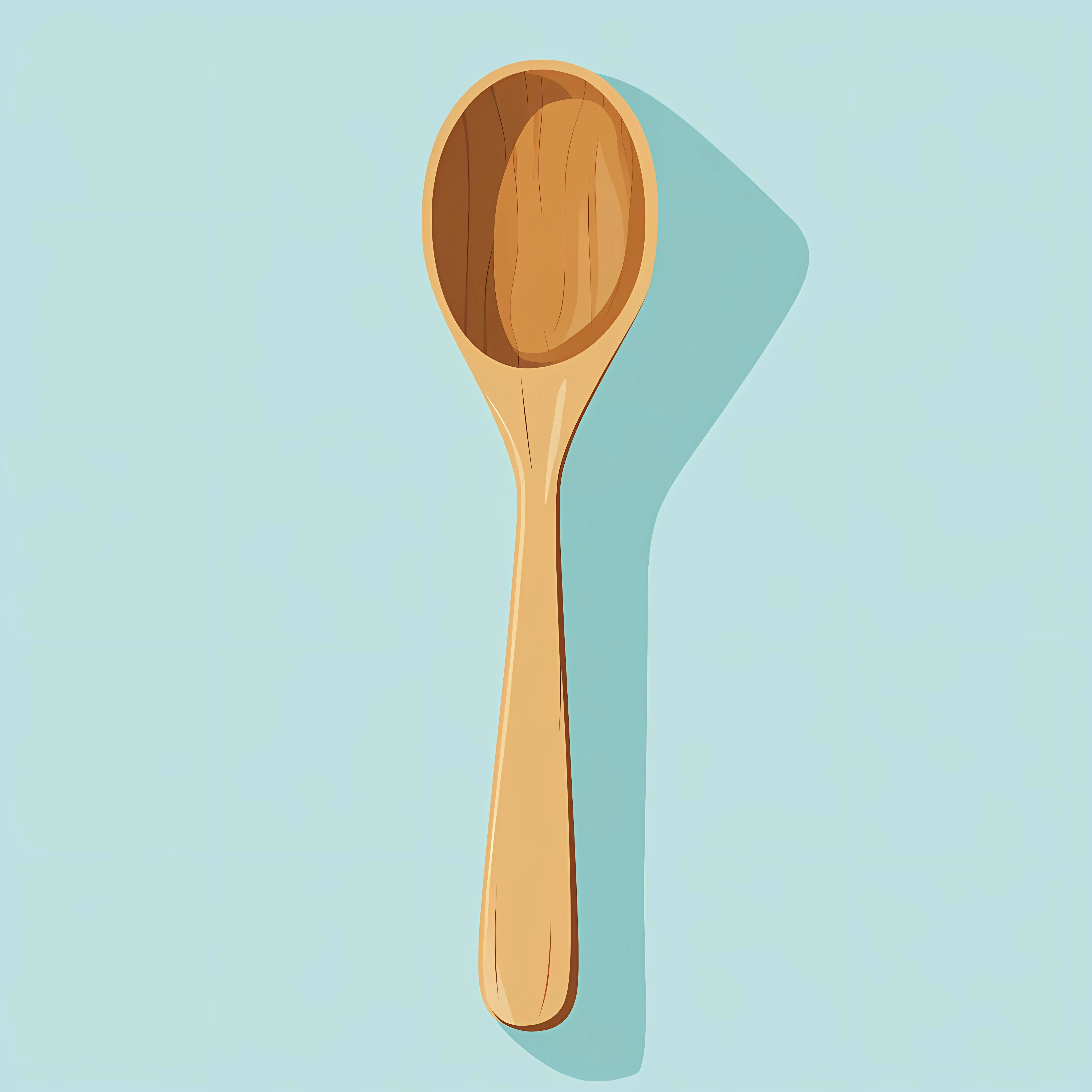 Flat Vector Illustration of Big Wooden Spoon — free download from Dotvec