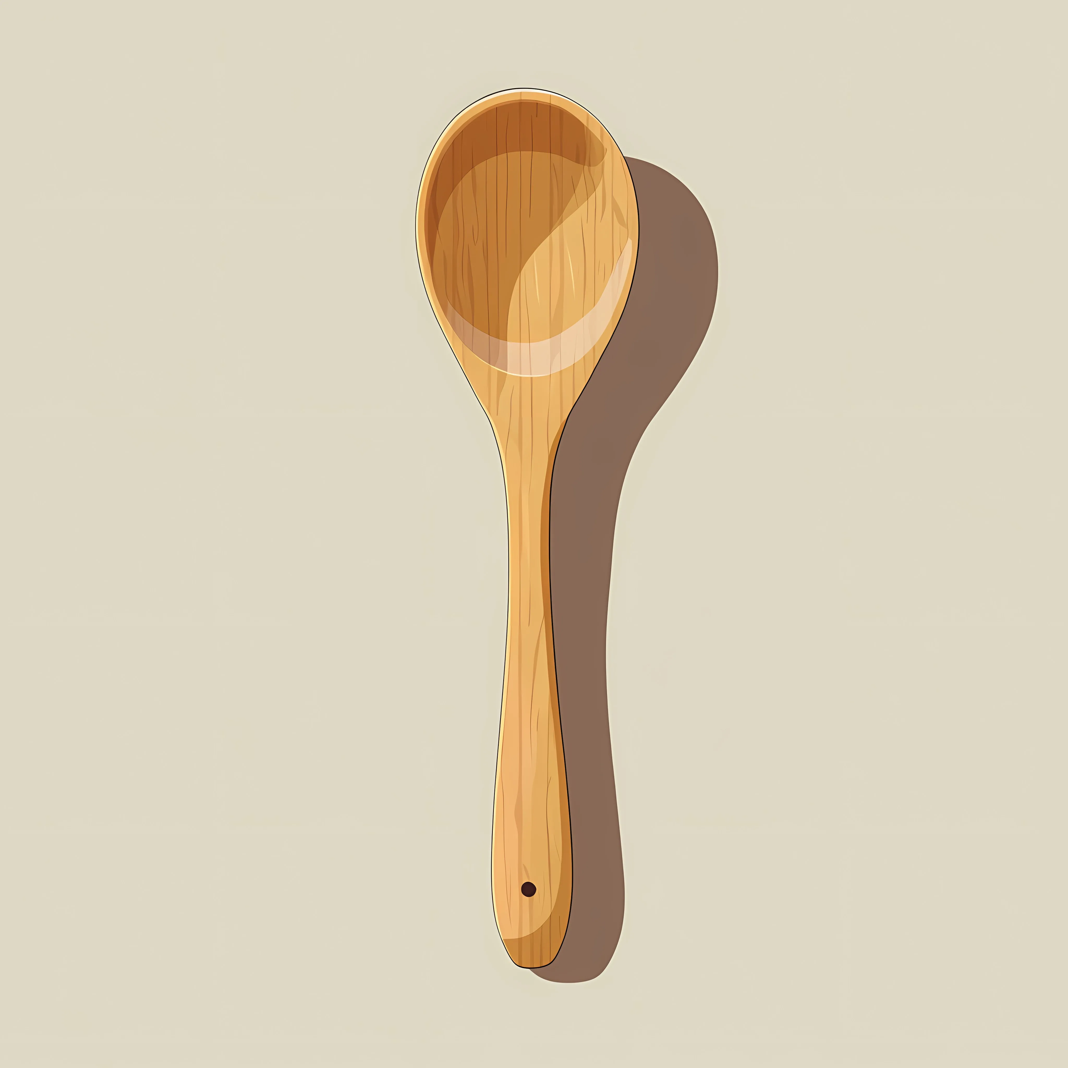 Big Wooden Spoon Flat Vector Illustration — free download from Dotvec