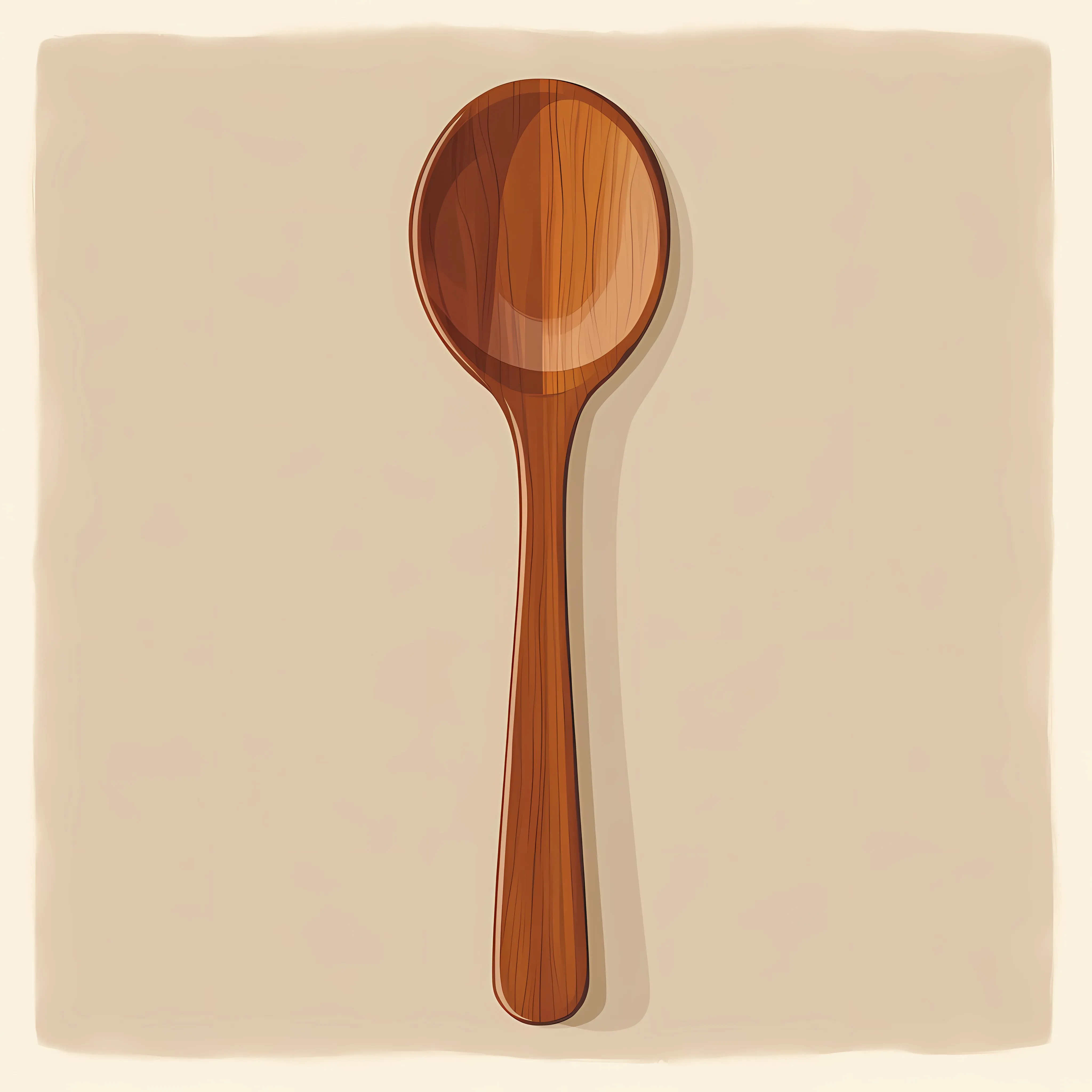 Flat Vector Illustration of Big Wooden Spoon — free download from Dotvec