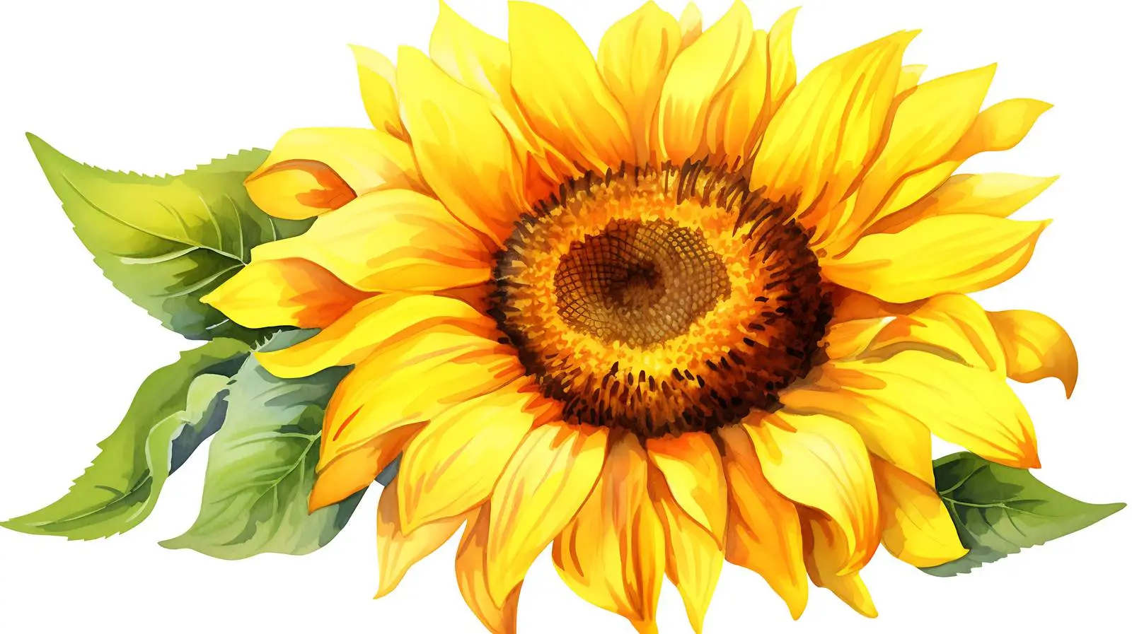 Vibrant Sunflower Watercolor Illustration — free download from Dotvec