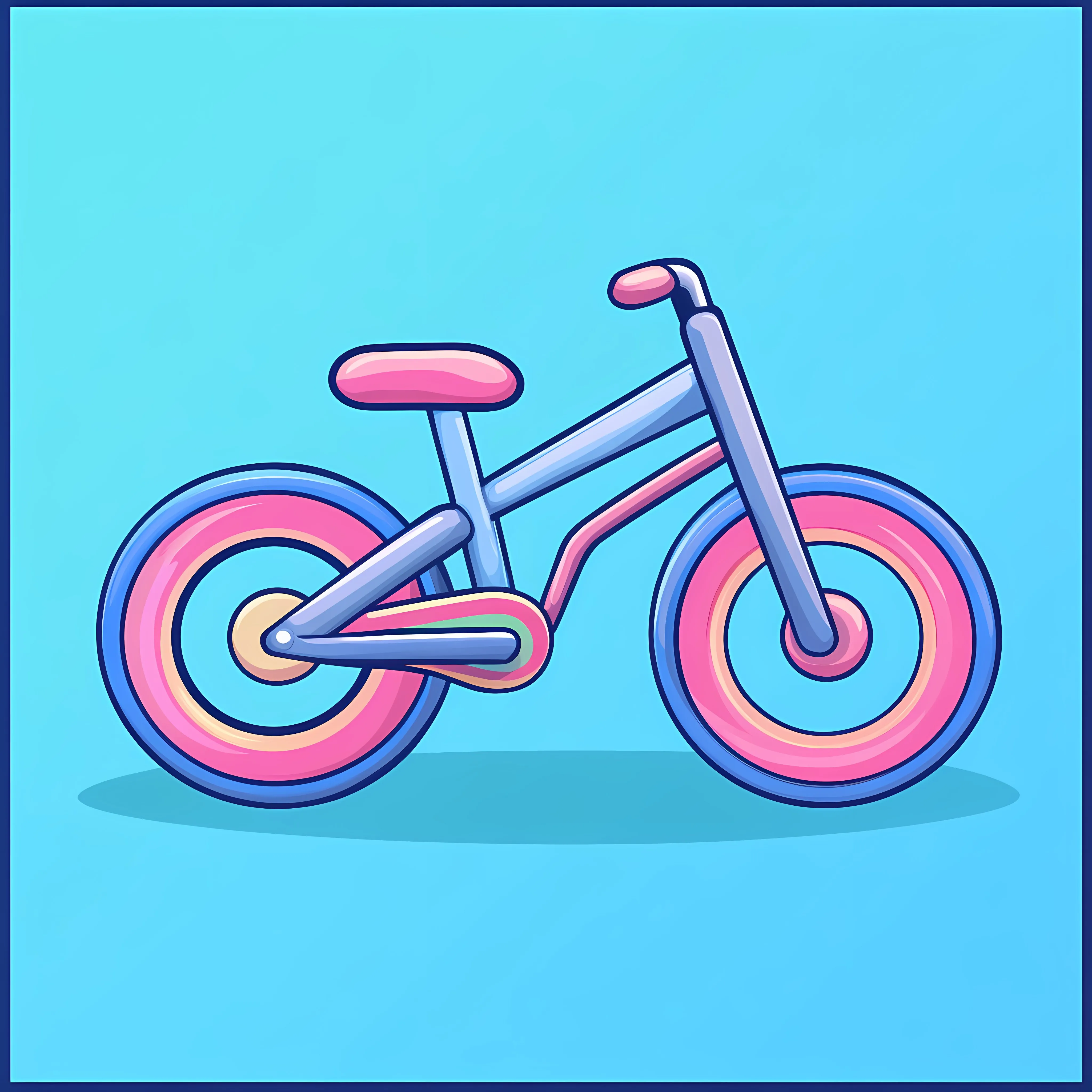 Isolated Bike Icon on Blue Background – free recreational vehicle image from Dotvec
