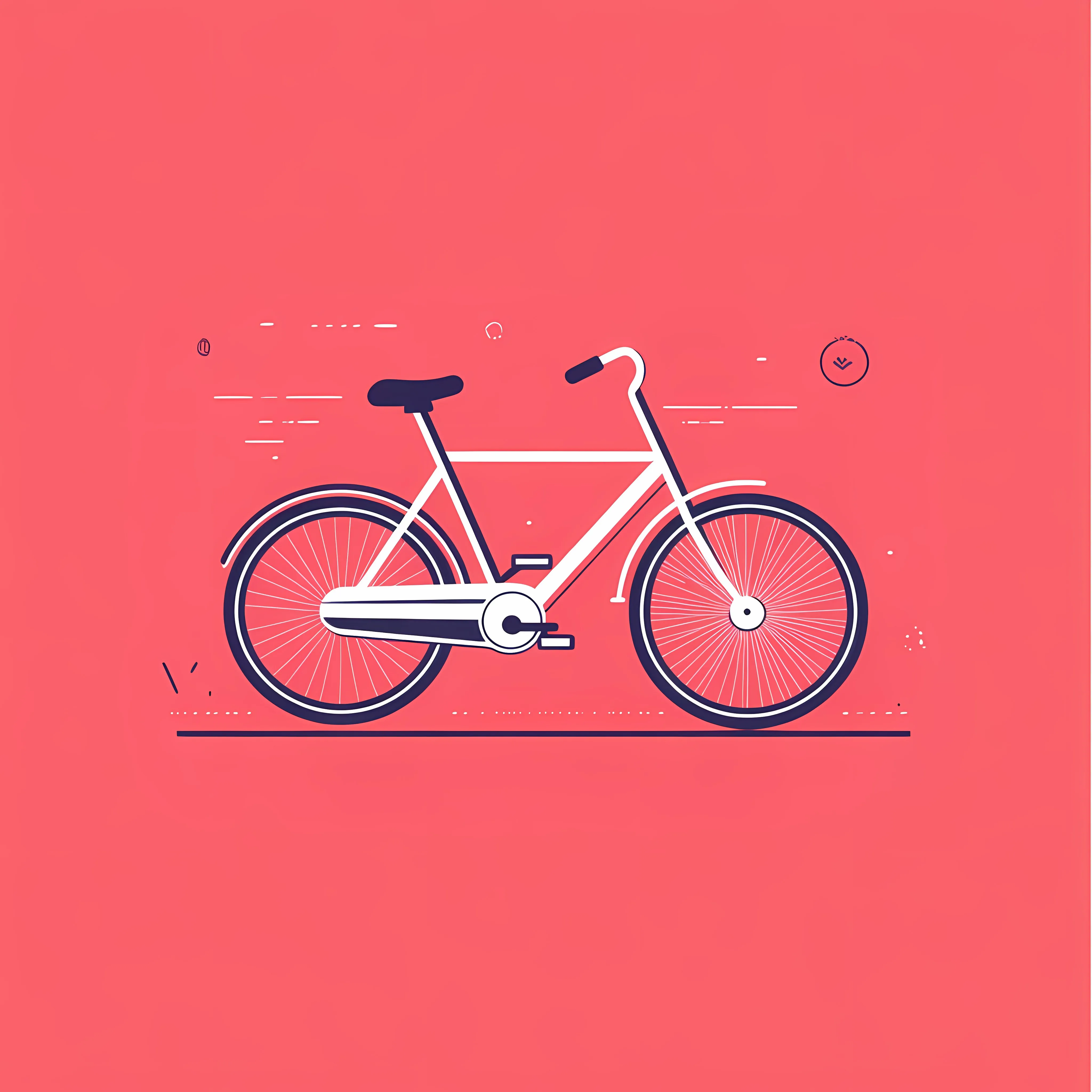 Bike Icon Vector on Red Background — free download from Dotvec