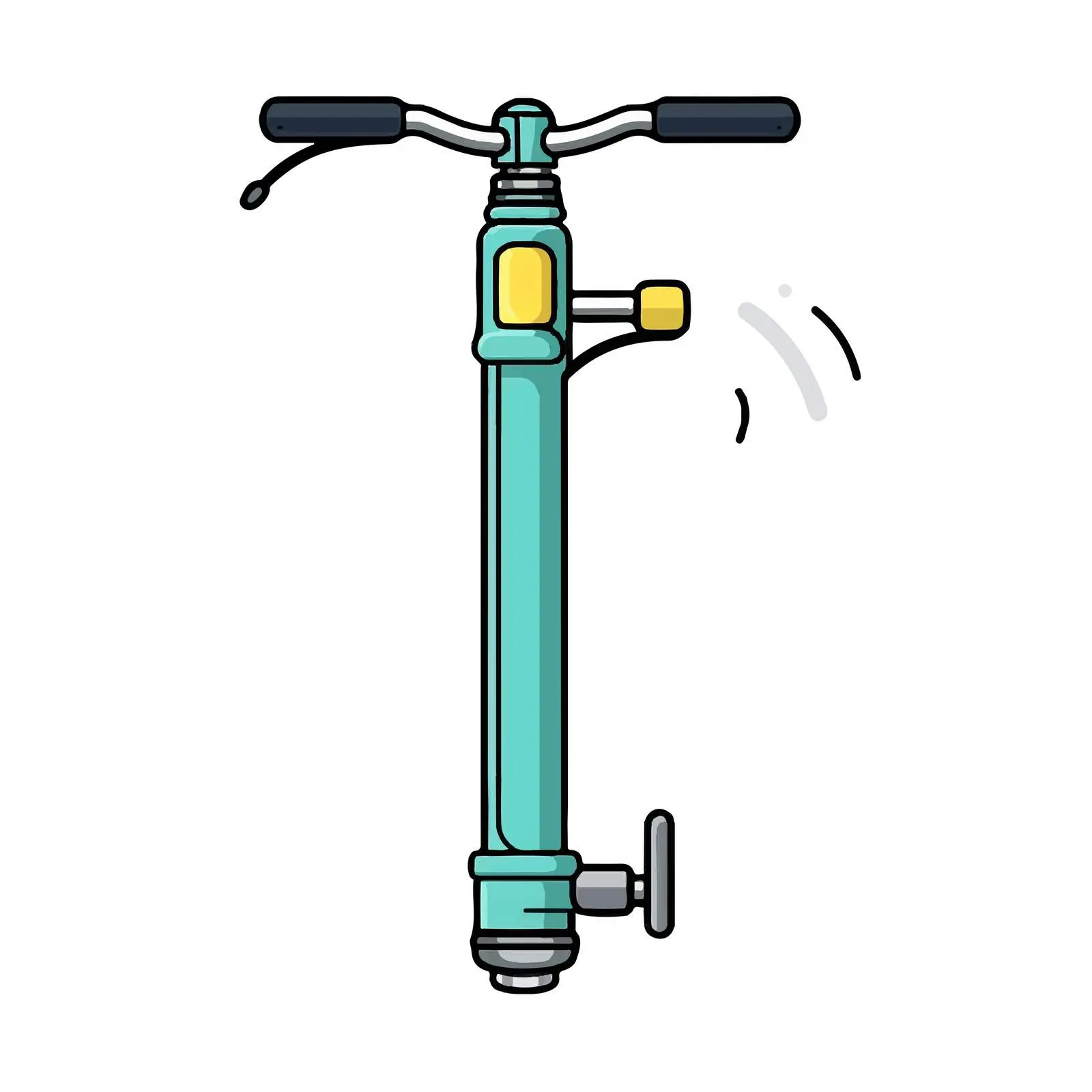 Cartoon Bike Pump Line Vector Illustration — free download from Dotvec