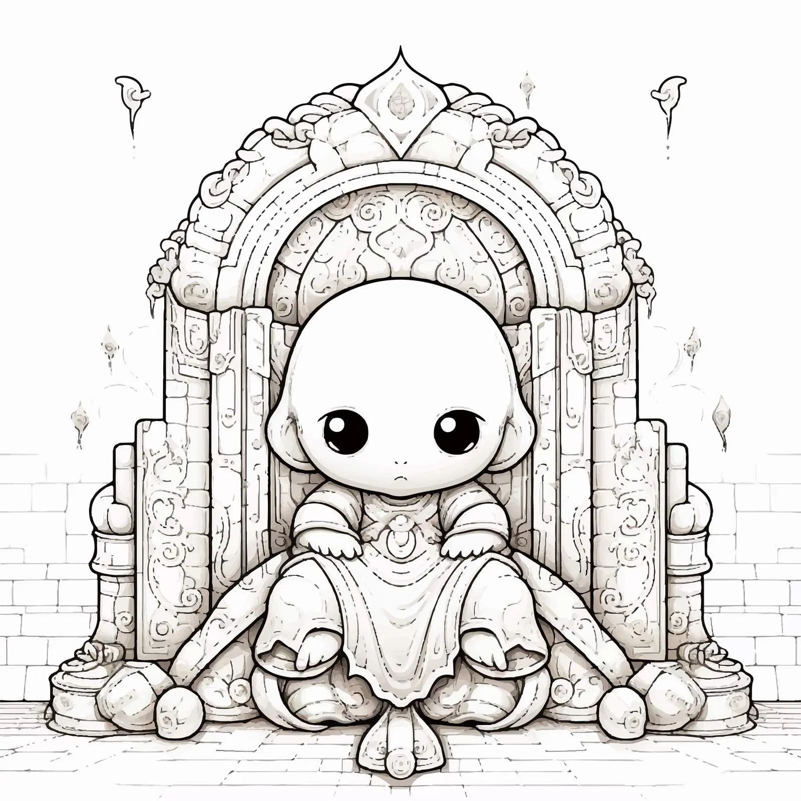 Byzantine Style Coloring Page of Isaac – free video image from Dotvec
