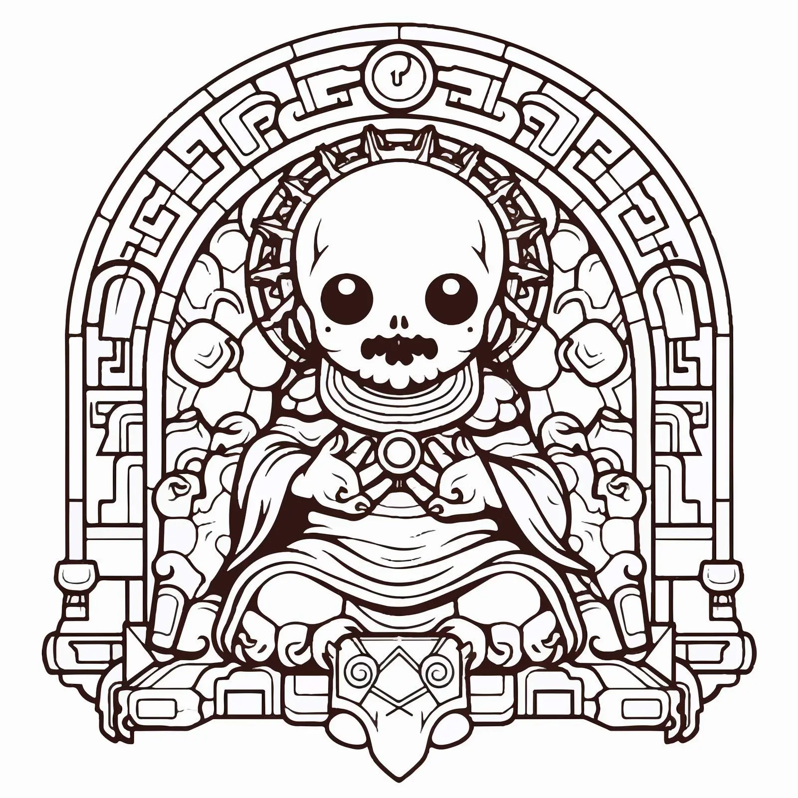 Byzantine Style Binding of Isaac Coloring Page — free download from Dotvec