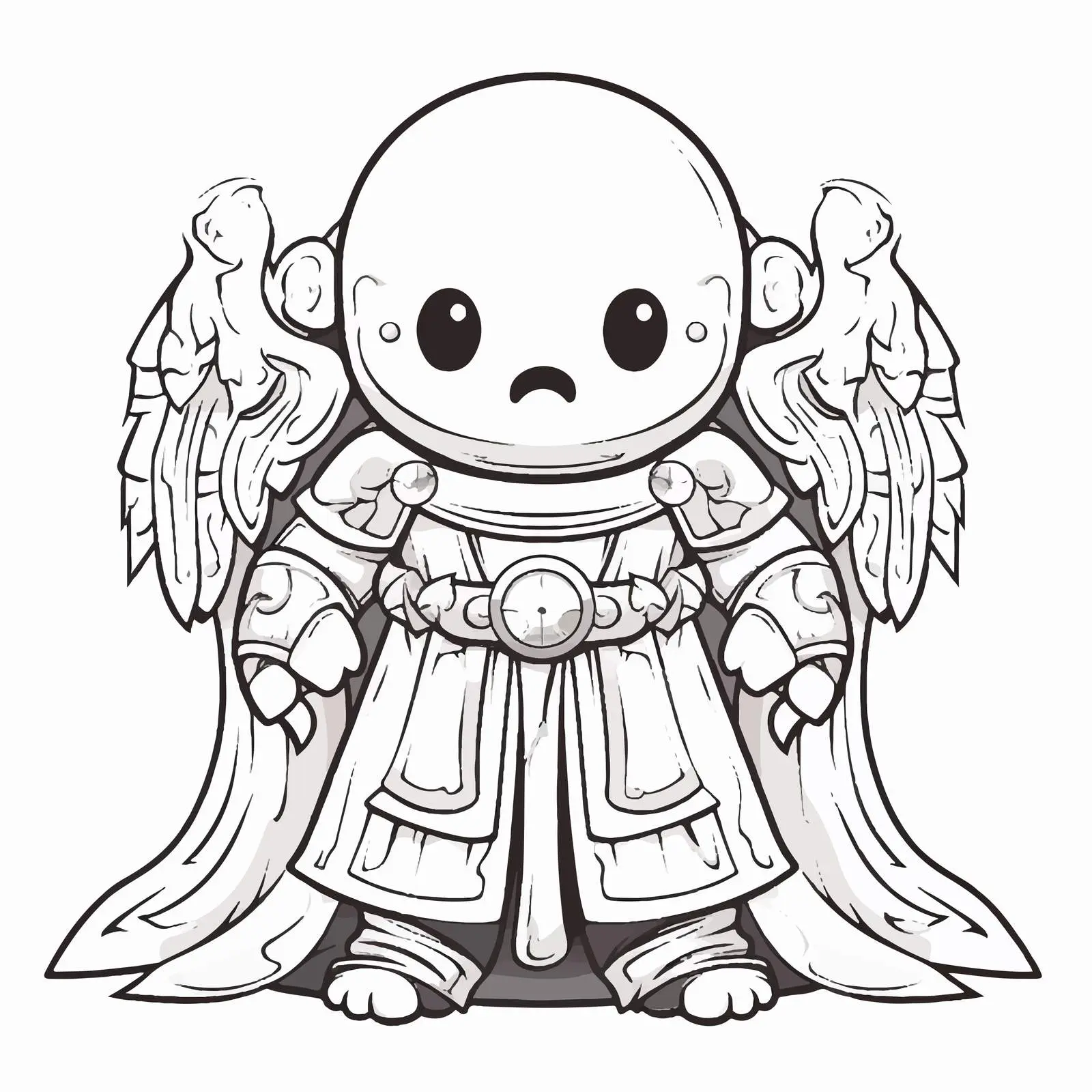 Byzantine Style Coloring Page - Binding of Isaac – free video image from Dotvec