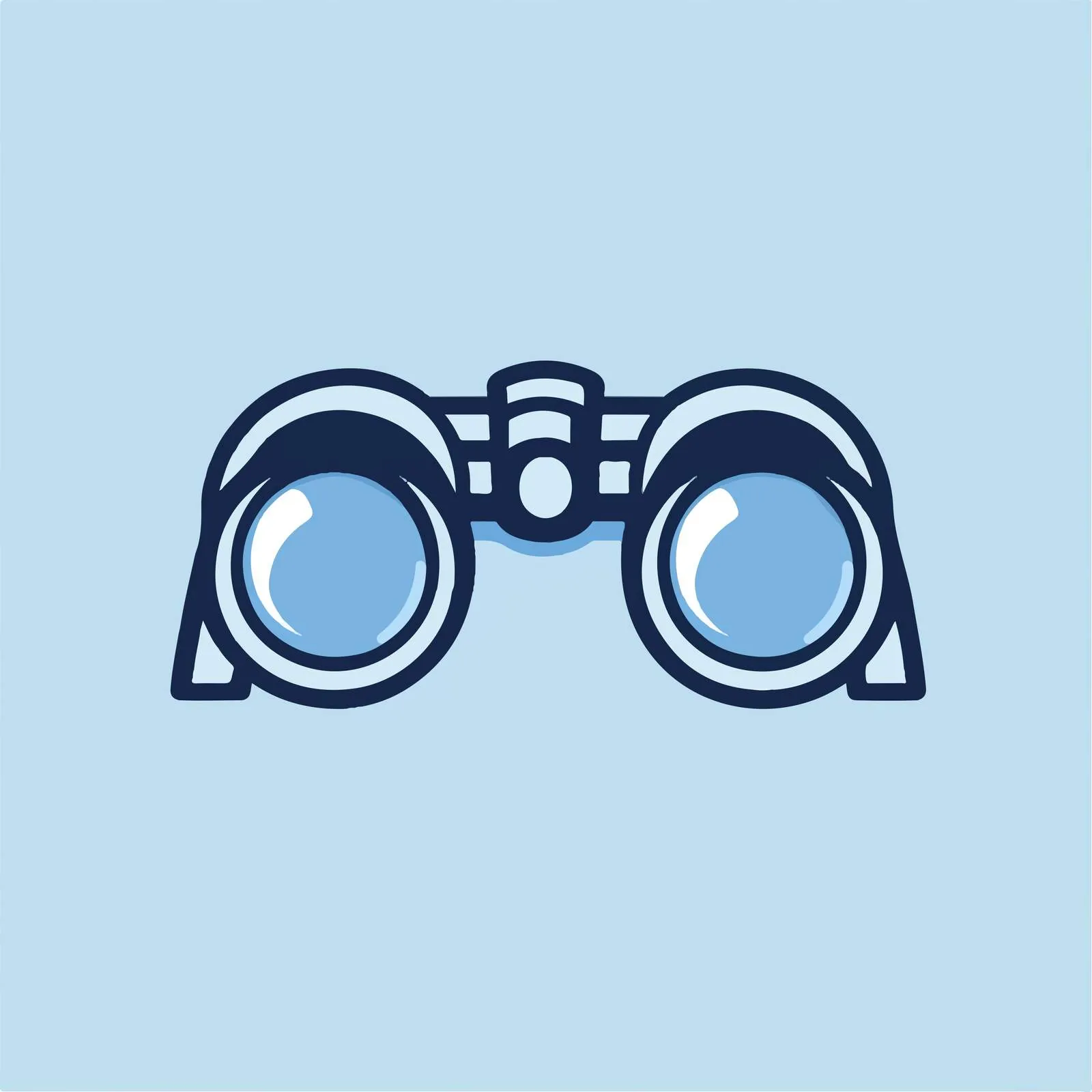 Binoculars Vector Icon on Blue Background — free download from Dotvec
