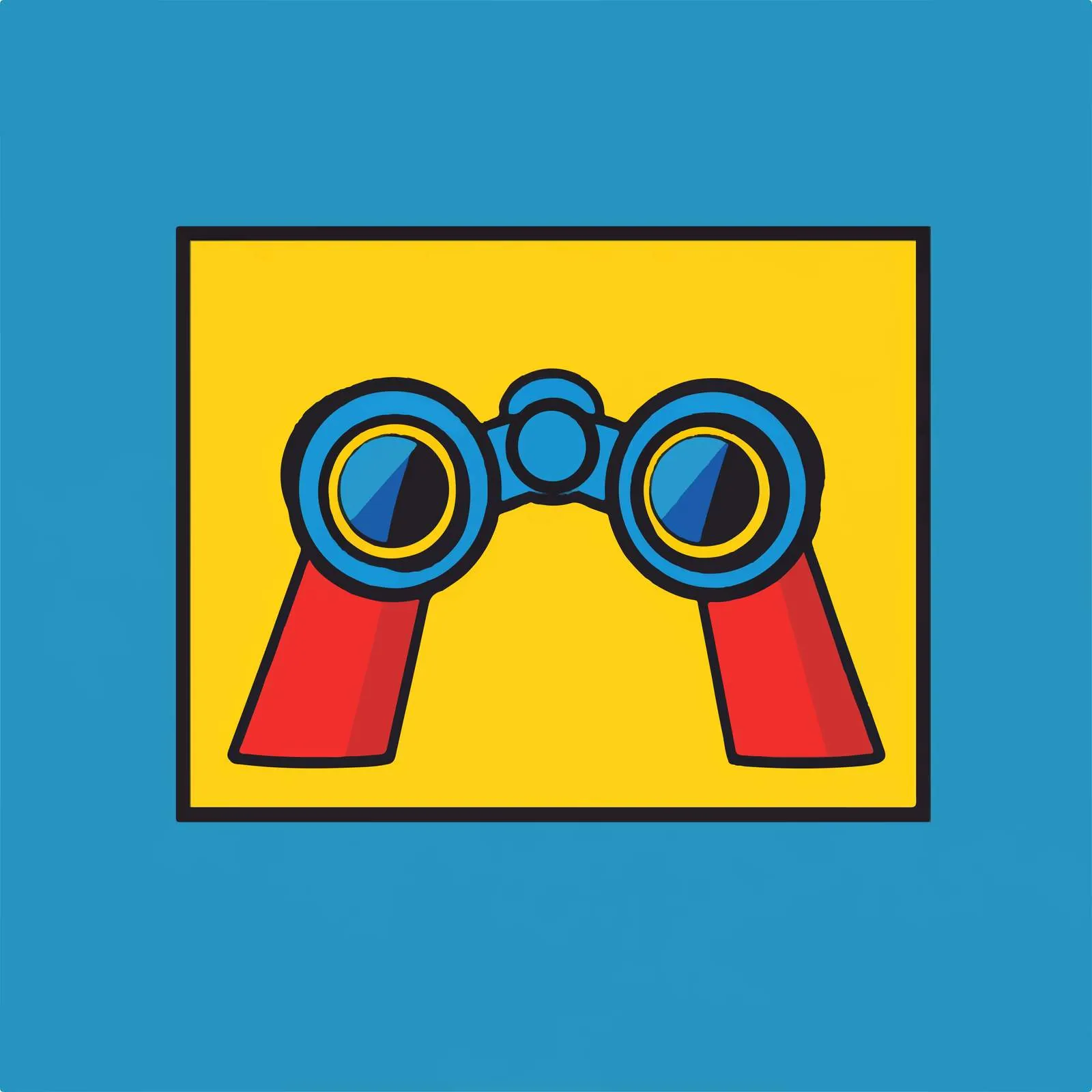 Binoculars Icon Vector Sign on Colorful Background — free download from Dotvec