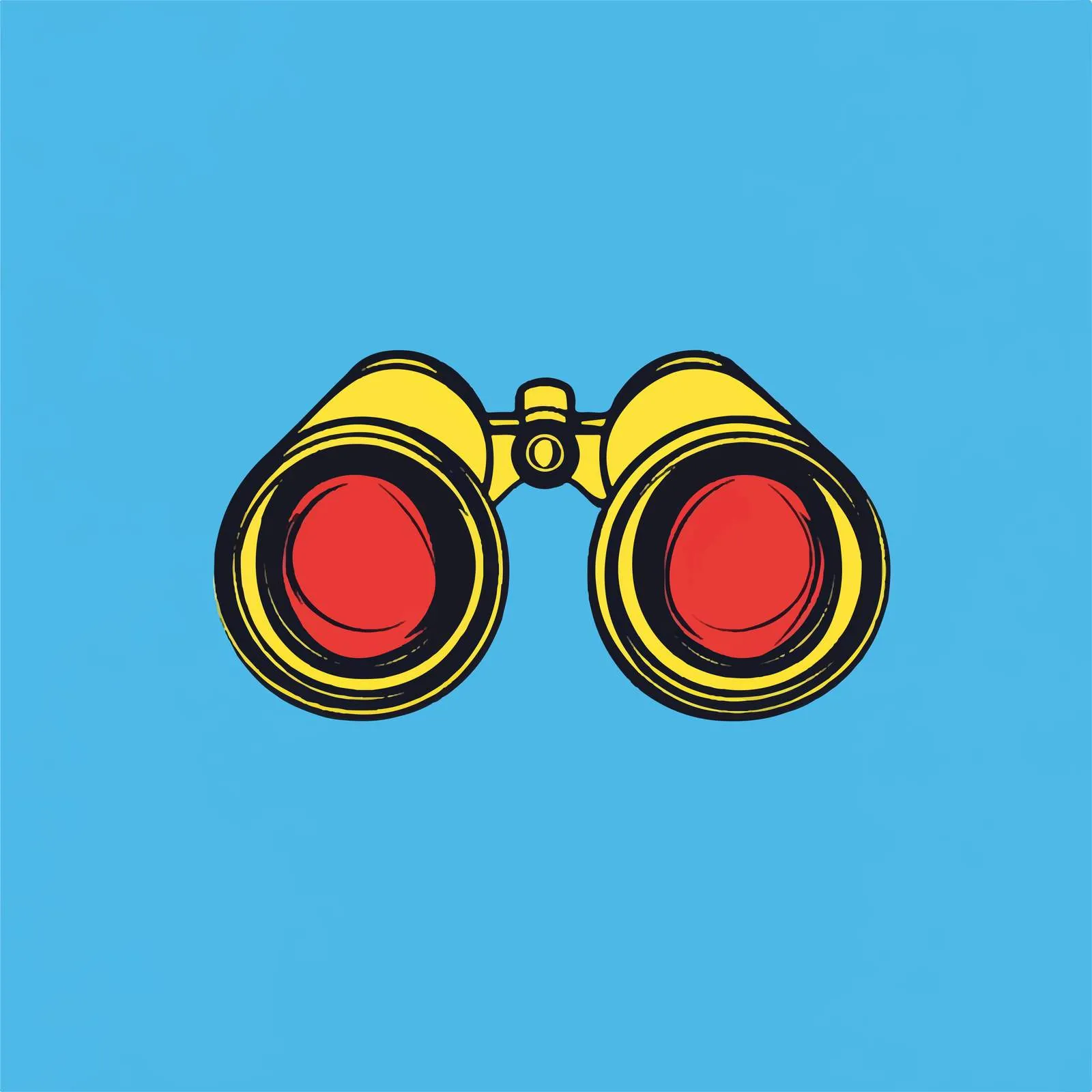 Binoculars Icon Vector Sign on Colorful Background — free download from Dotvec