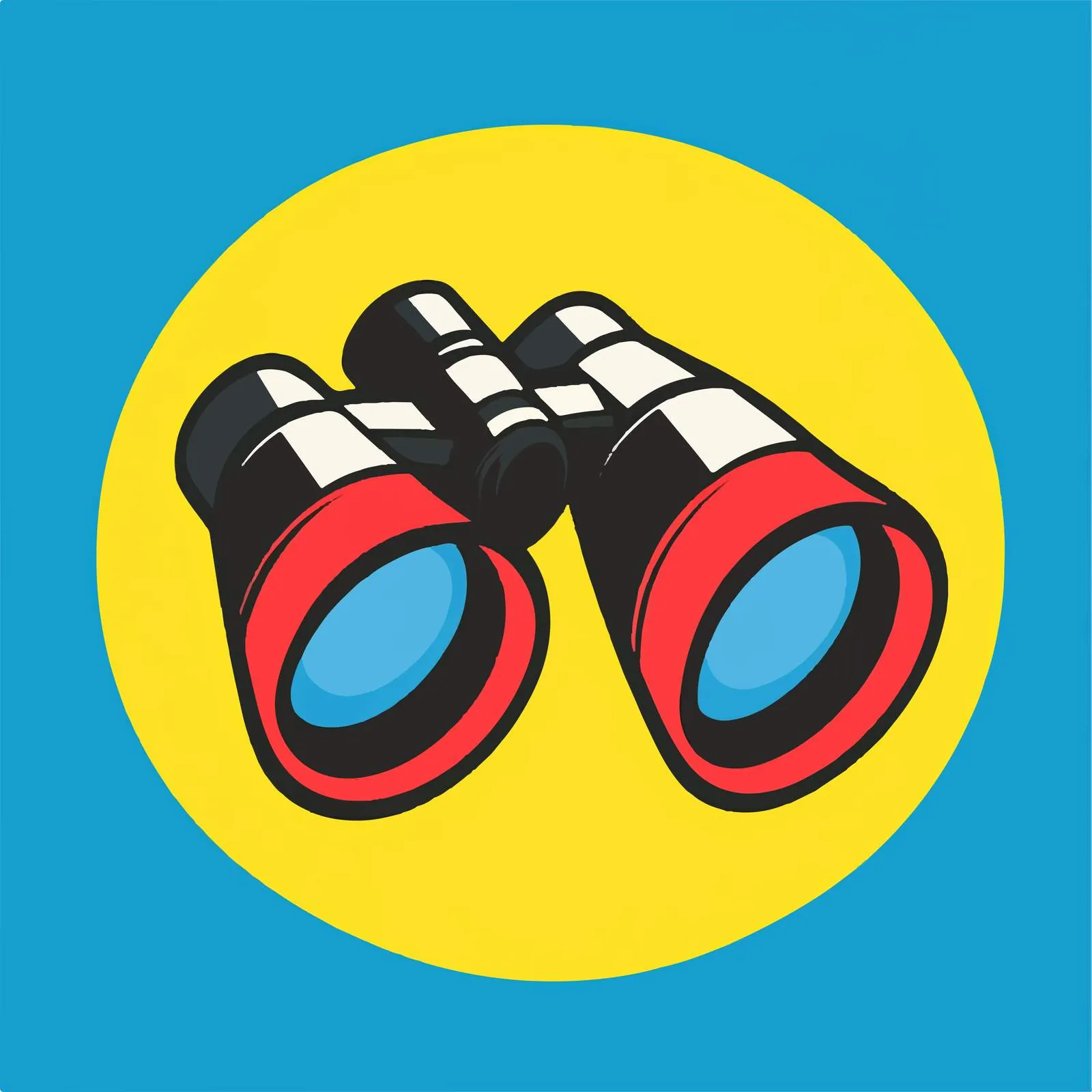 Binoculars Icon Vector Symbol on Colorful Background — free download from Dotvec