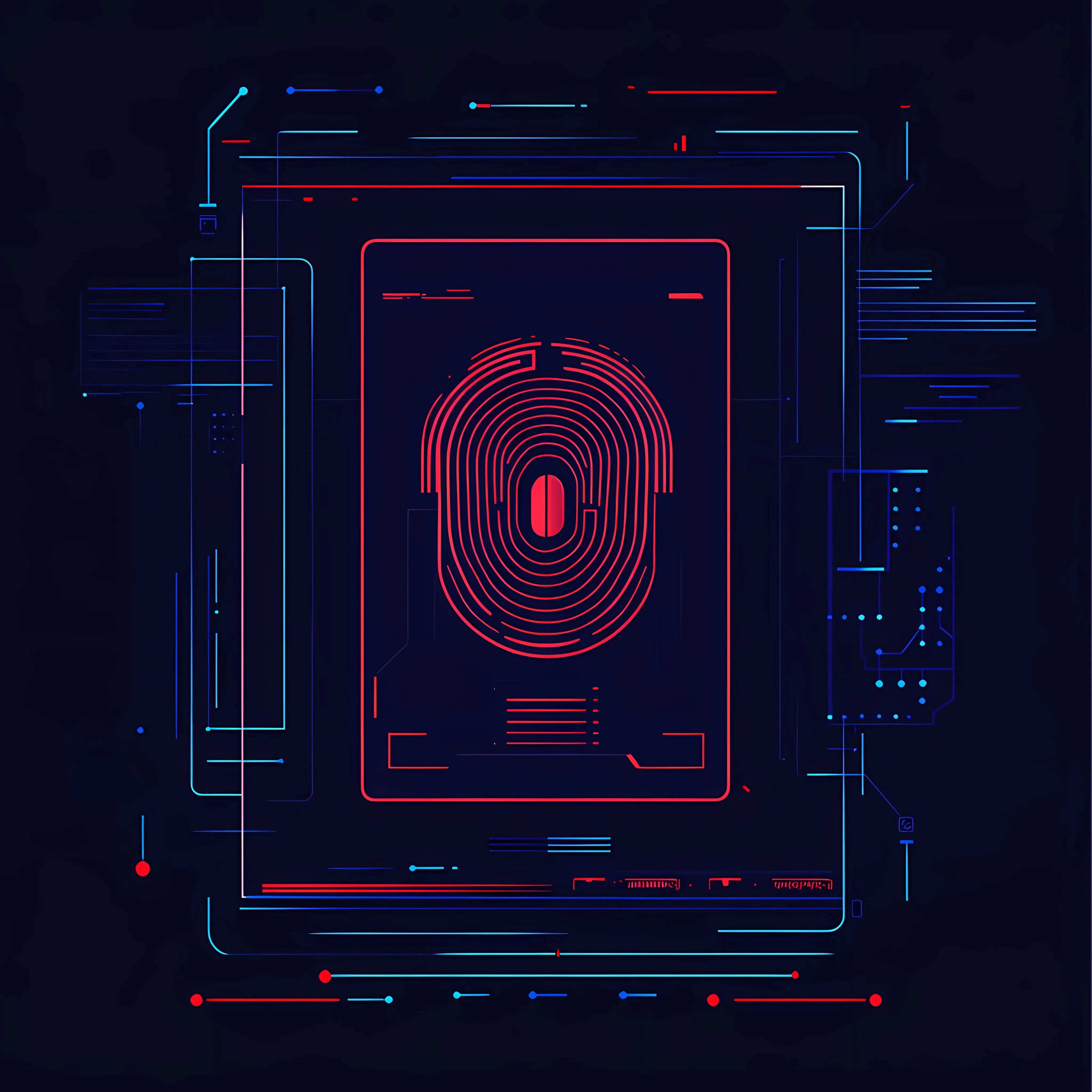 Biometric Security System Vector Illustration – free data protection image from Dotvec