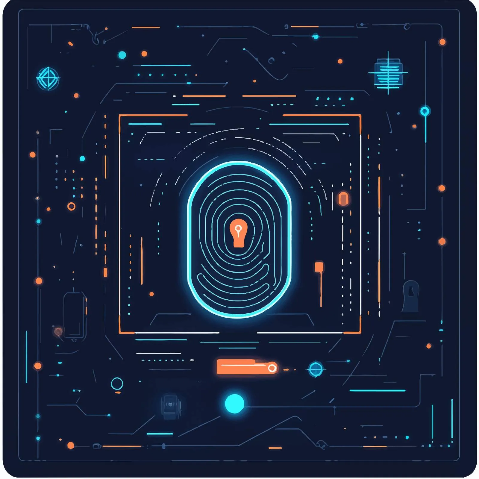Biometric Security System Flat Vector Illustration – free network security image from Dotvec