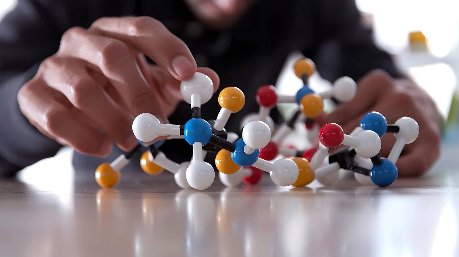 Biotech Scientist Analyzing Molecular Model — free download from Dotvec