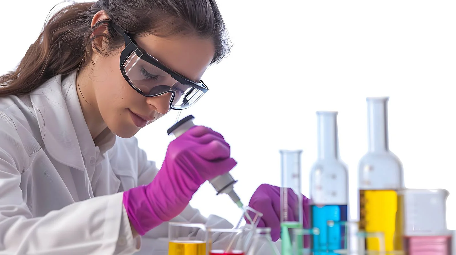 Biotech Scientist Mixing Chemicals in Lab — free download from Dotvec