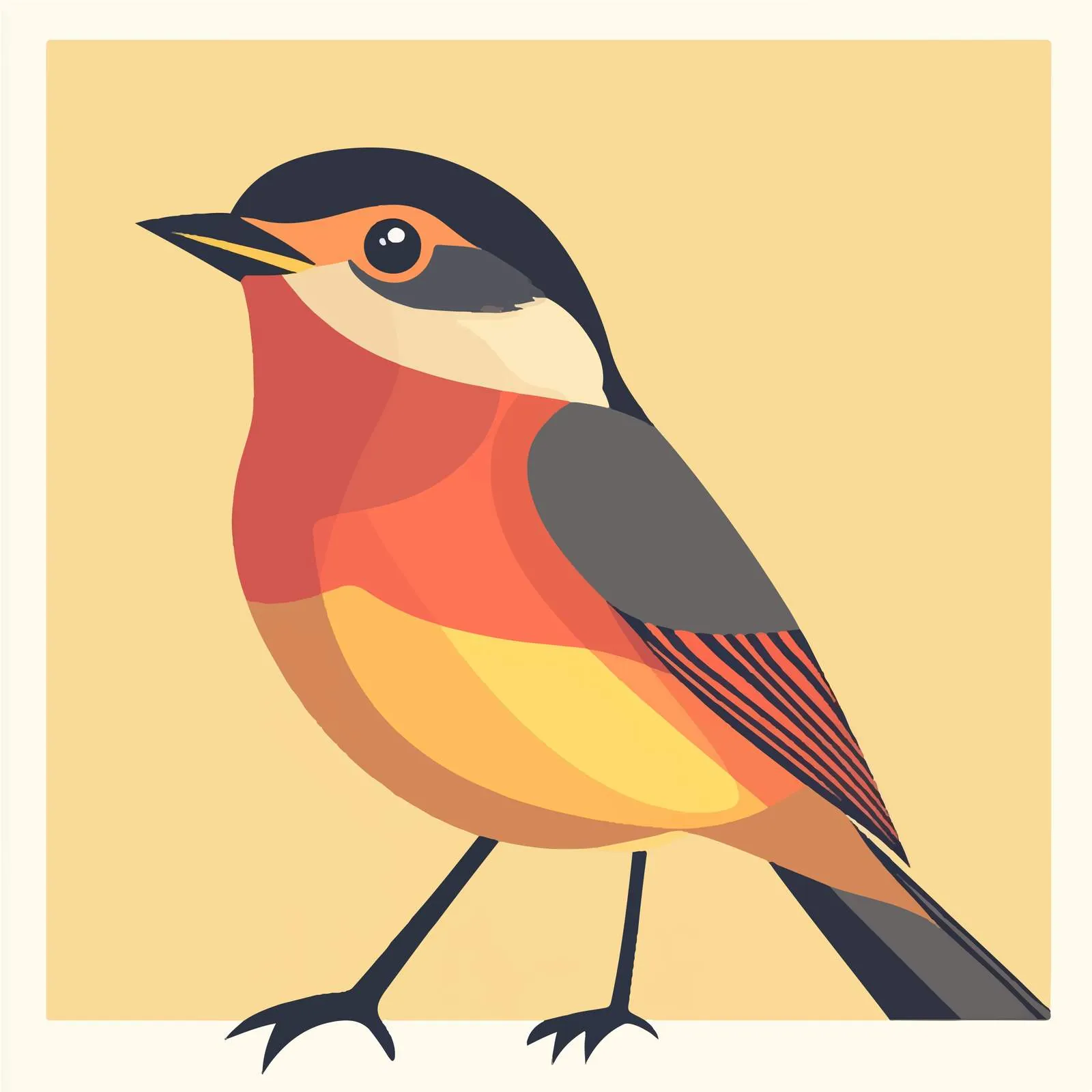 Colorful Bird Cartoon Vector Illustration — free download from Dotvec