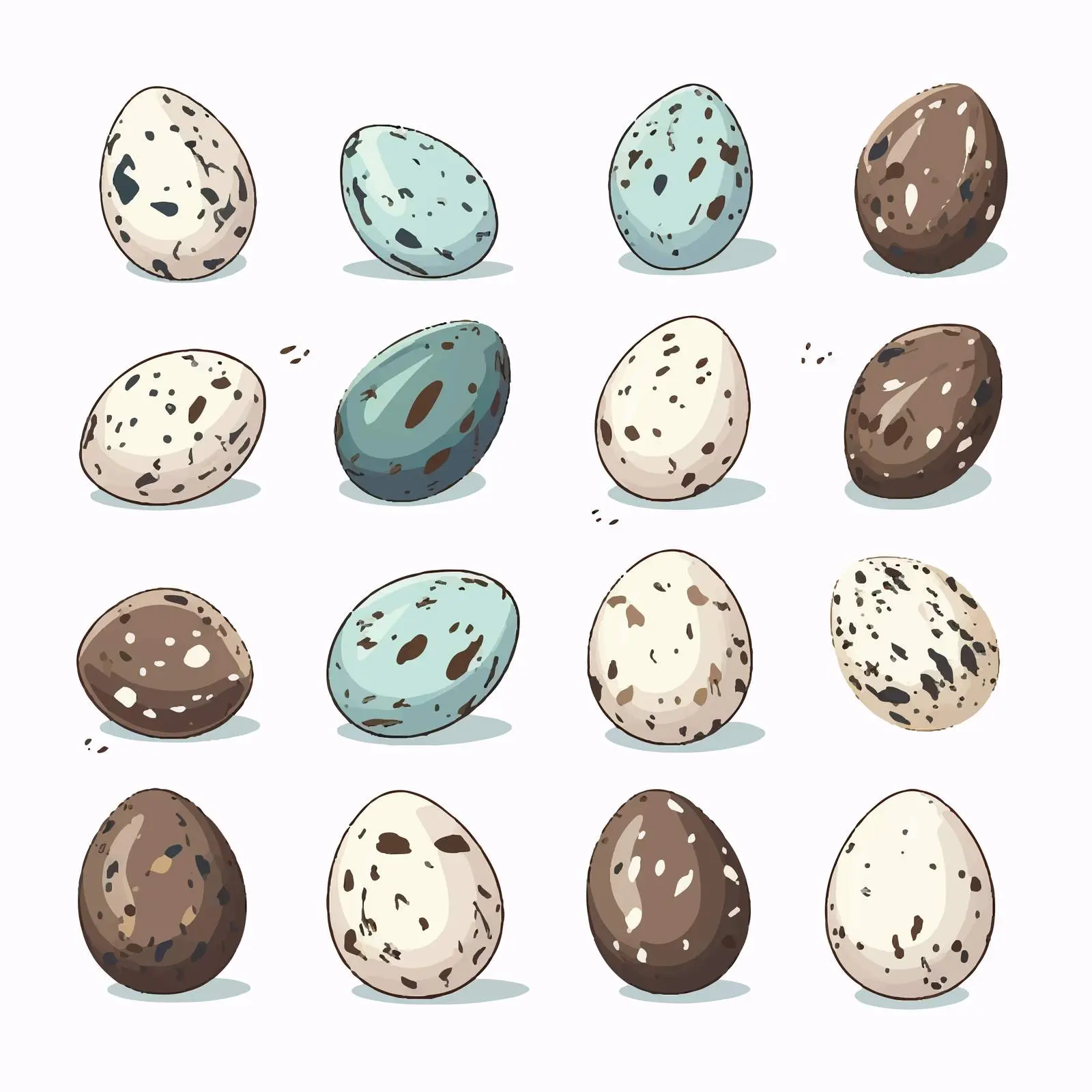 Bird Eggs Vector Illustration on White Background — free download from Dotvec