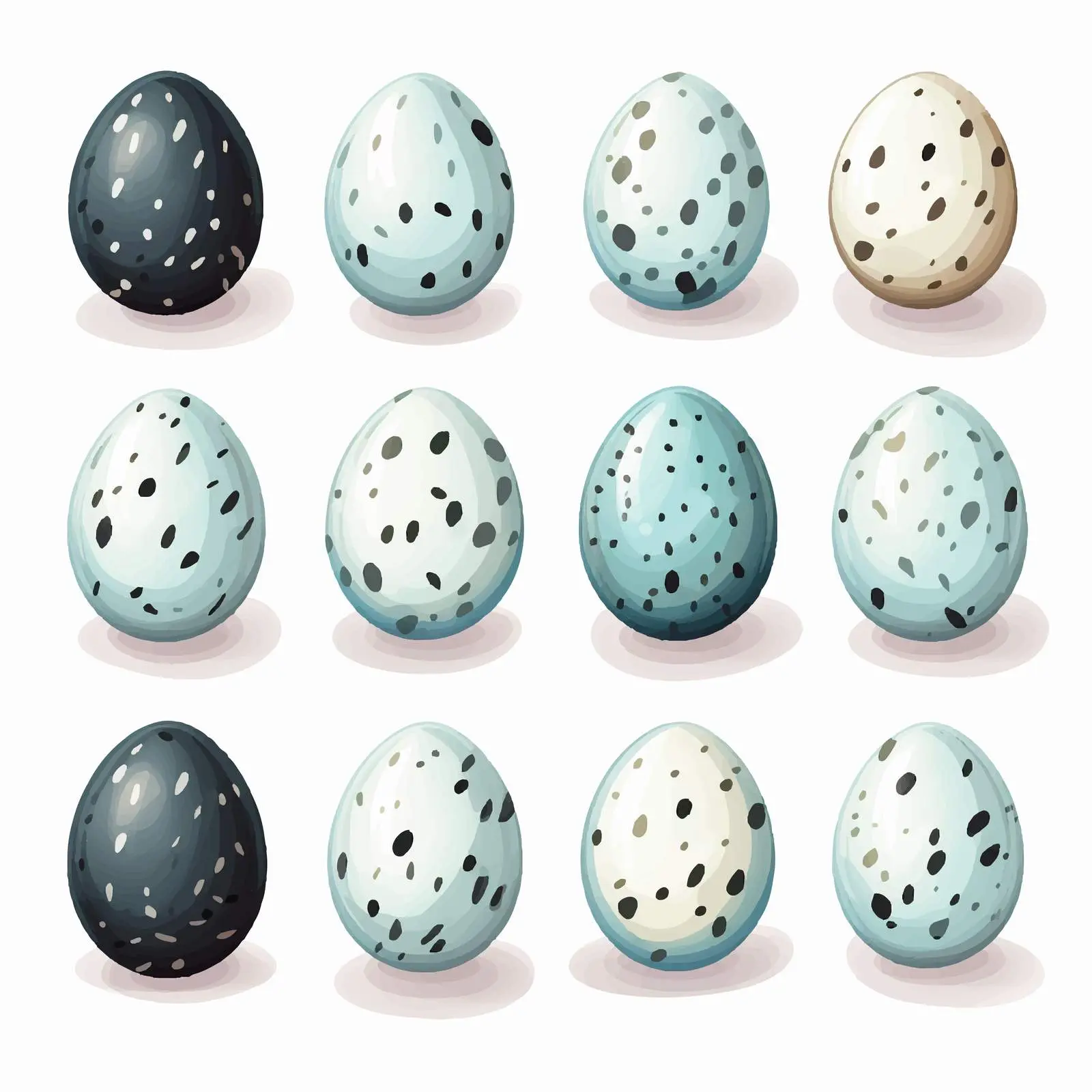 Bird Eggs Vector Illustration on White Background — free download from Dotvec