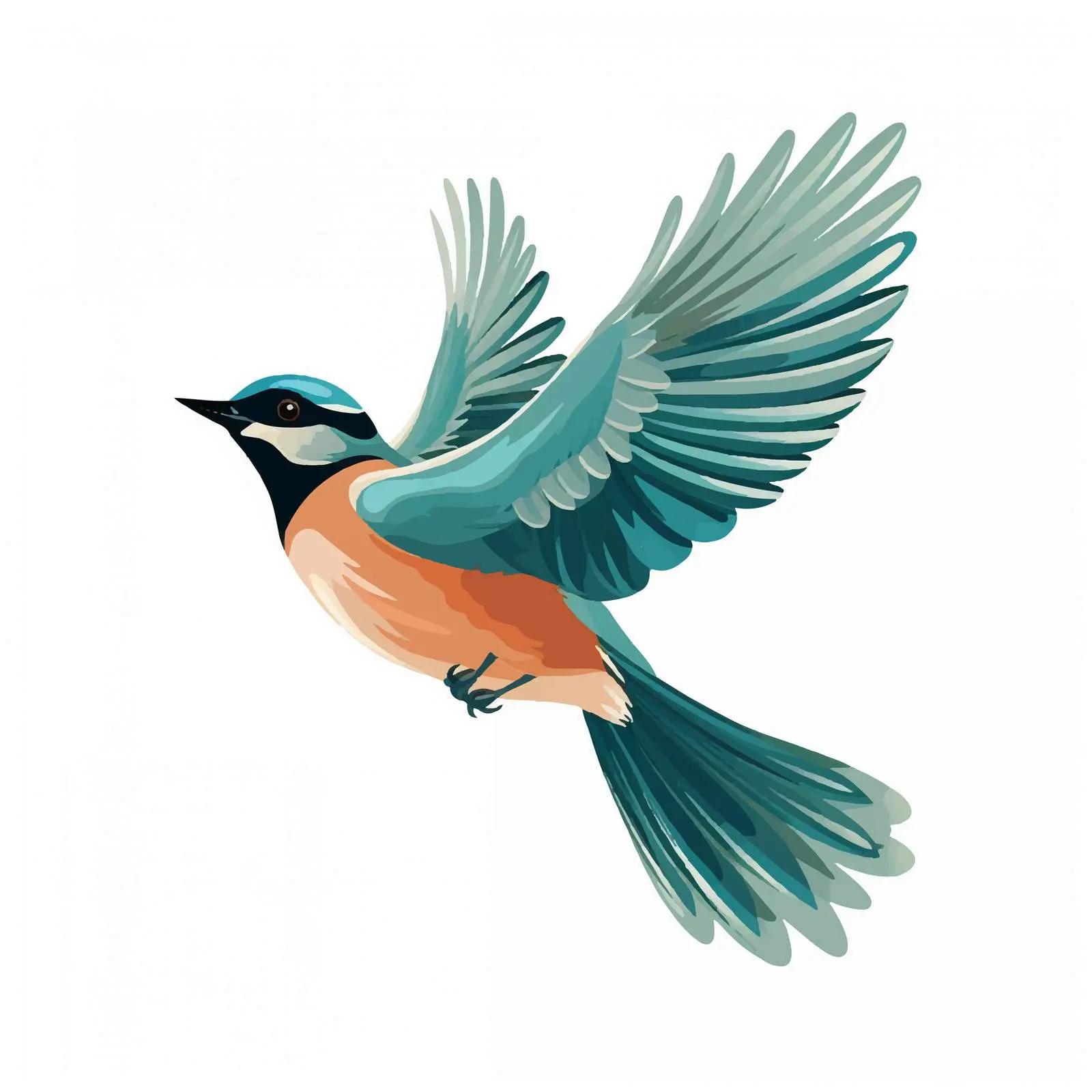 Cartoon Vector Illustration of Flying Bird — free download from Dotvec
