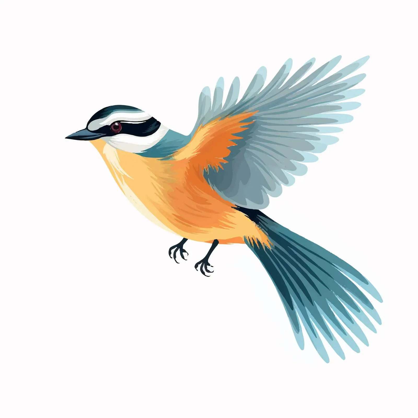 Cartoon Vector Illustration of Flying Bird — free download from Dotvec
