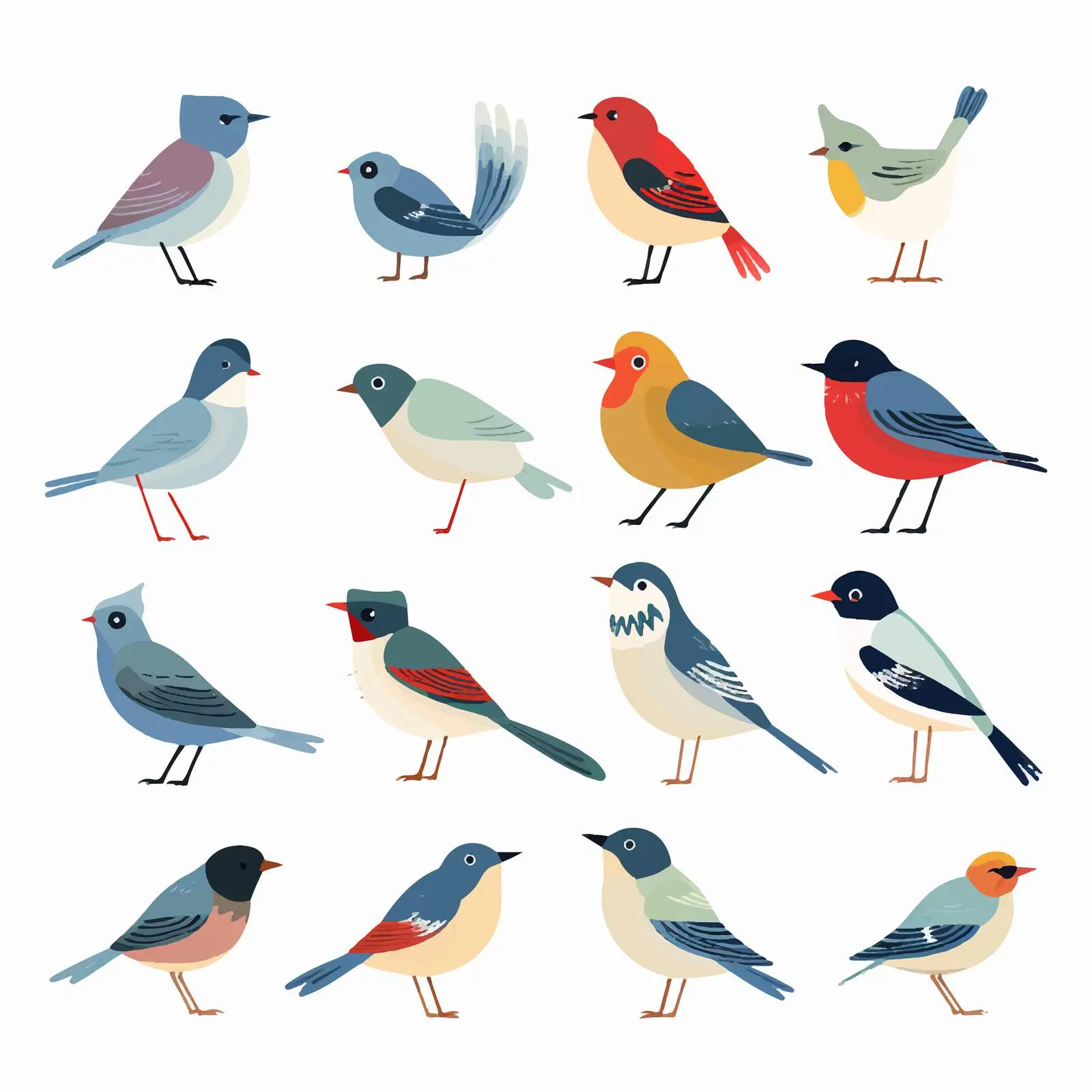 Bird Line Vector Illustration on White Background – free beak image from Dotvec