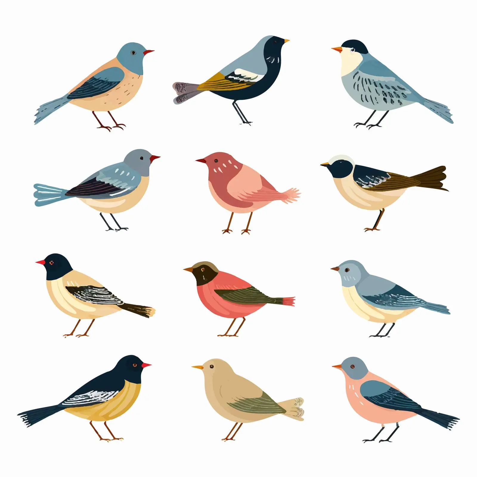 Line Art Bird Vector Illustration on White Background – free birds of prey image from Dotvec