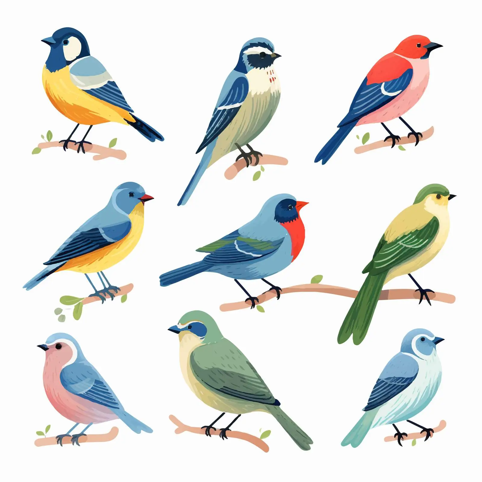 Bird Line Vector Illustration on White Background — free download from Dotvec
