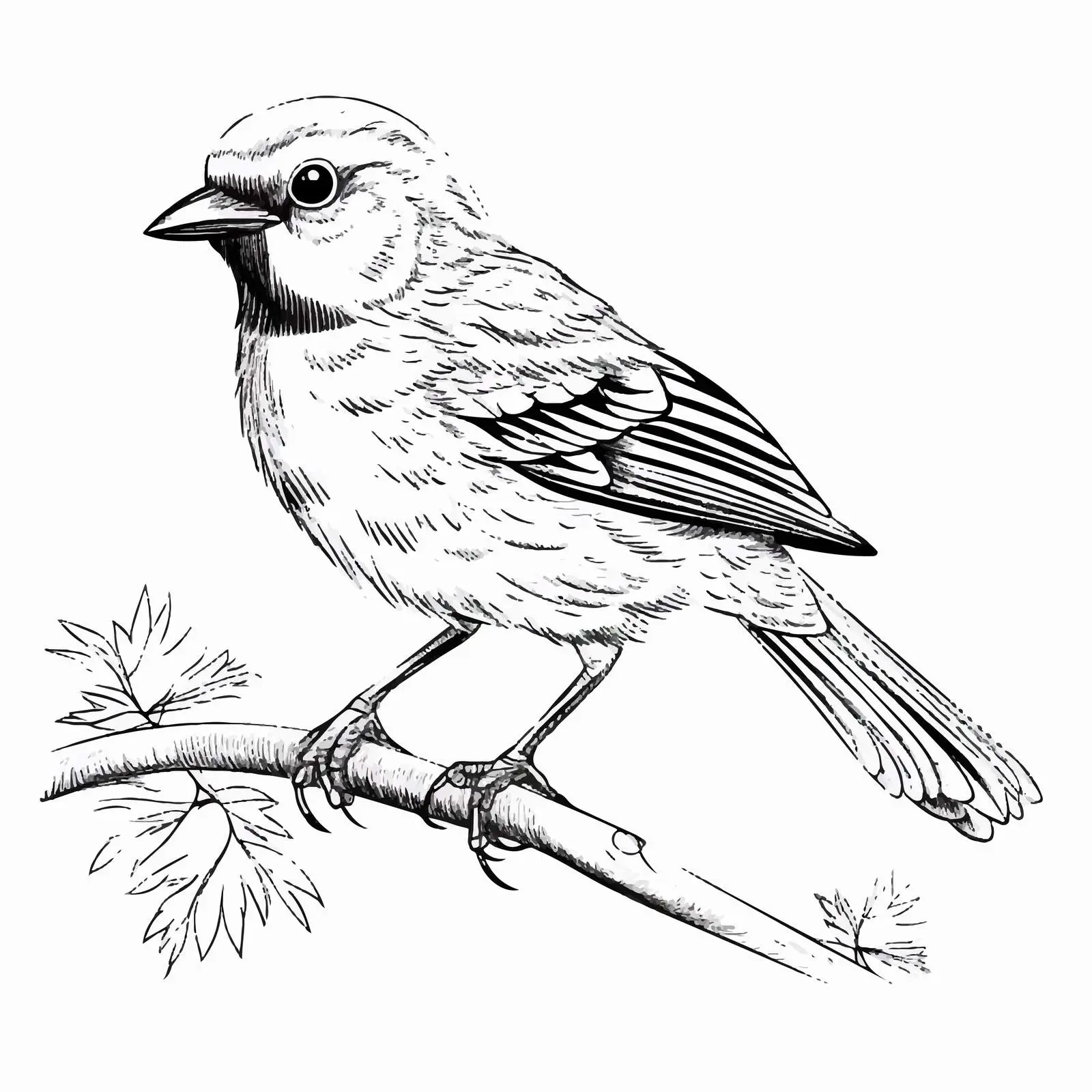 Bird Sketch Vector Illustration on White Background — free download from Dotvec