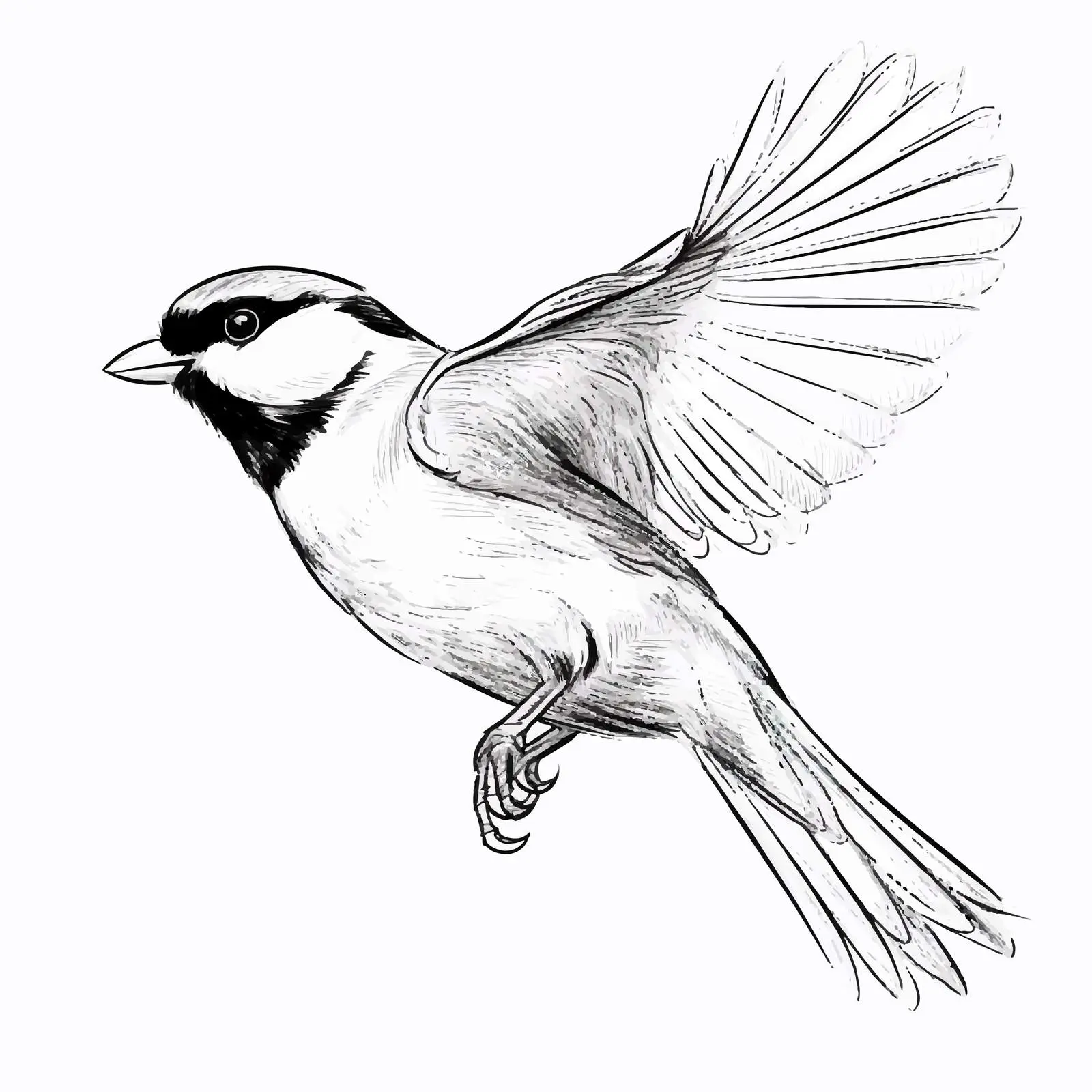 Bird Sketch Vector Illustration on White Background — free download from Dotvec