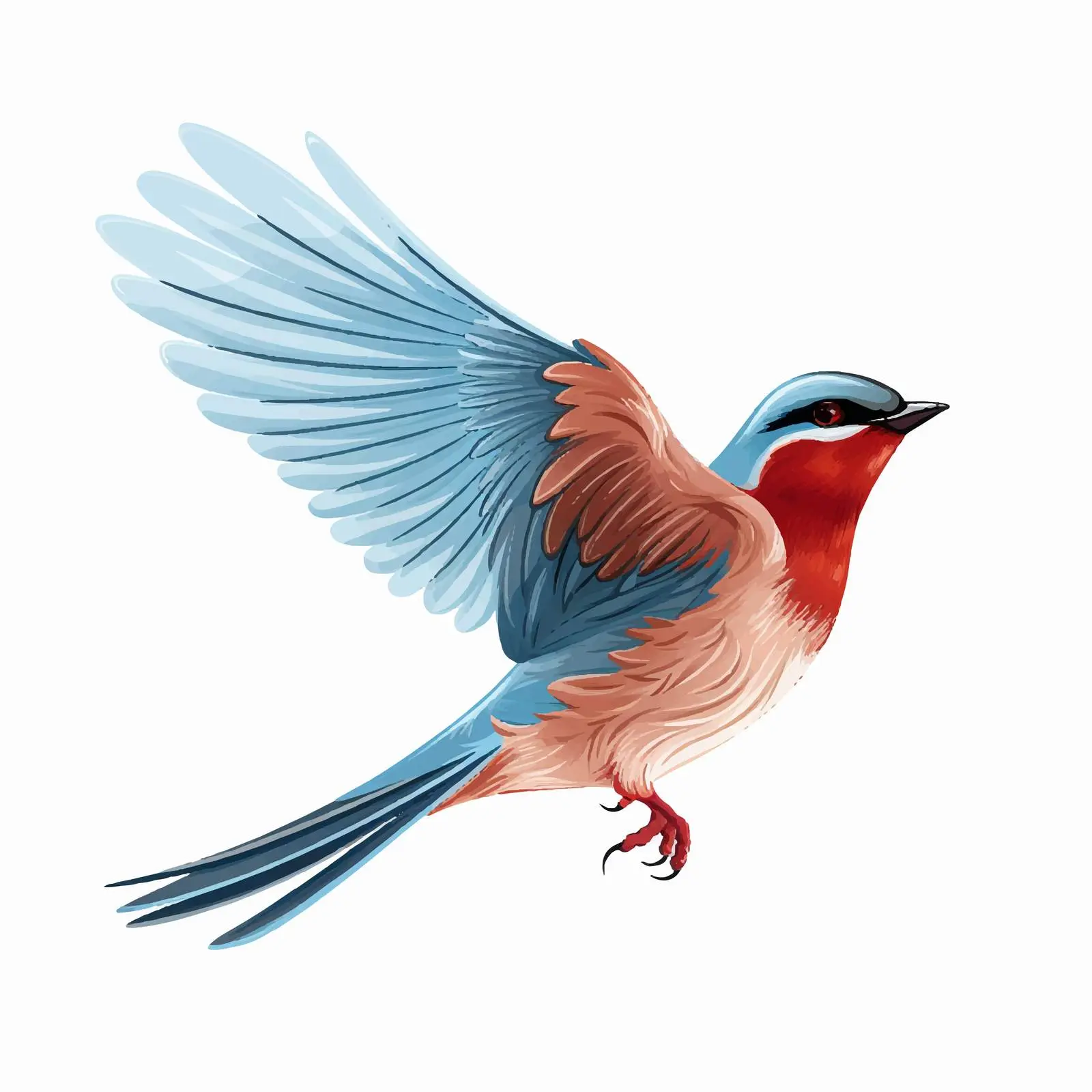 Top View Bird Vector Illustration on White Background — free download from Dotvec