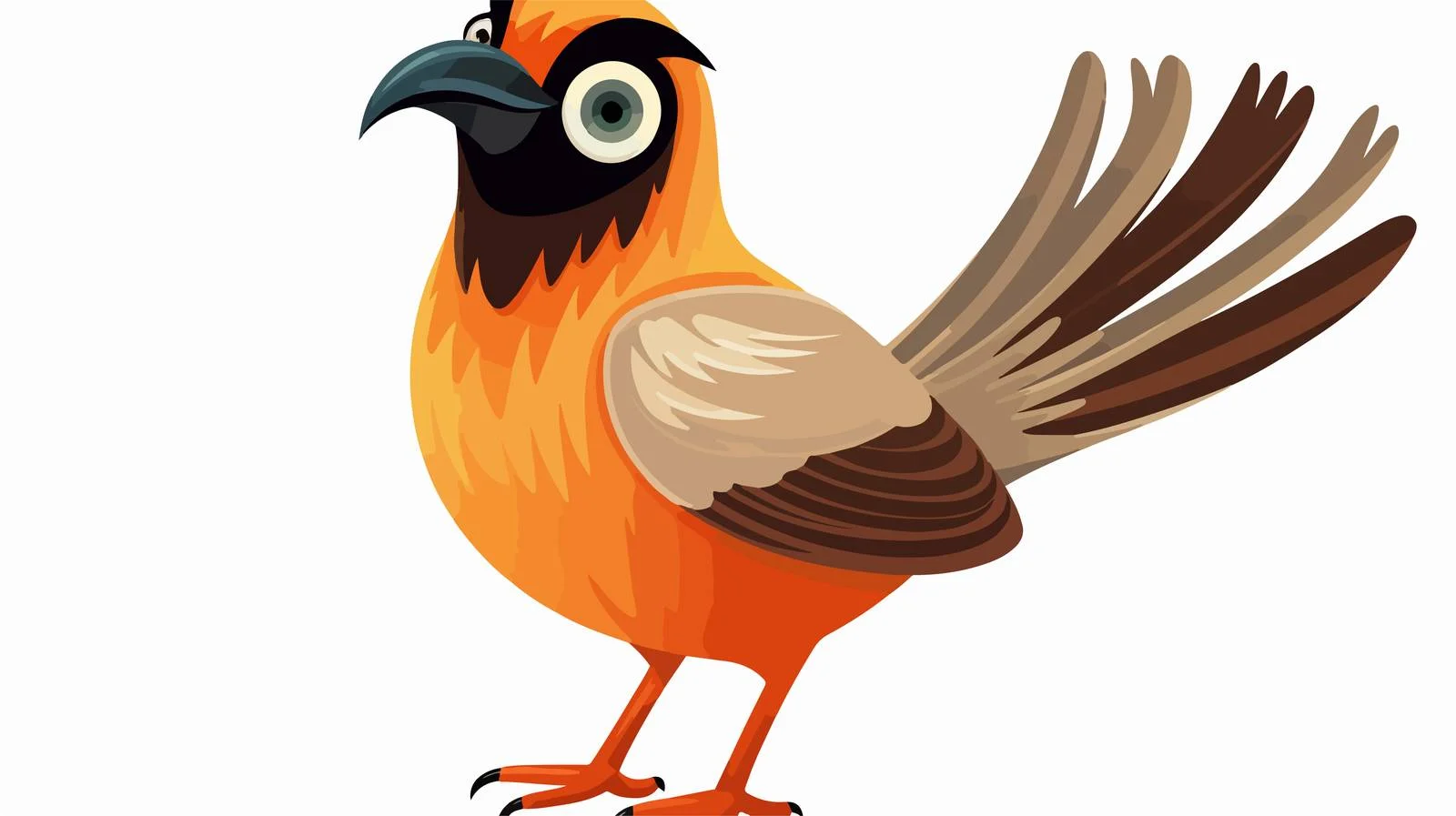 Colorful Cartoon Bird Vector Illustration — free download from Dotvec