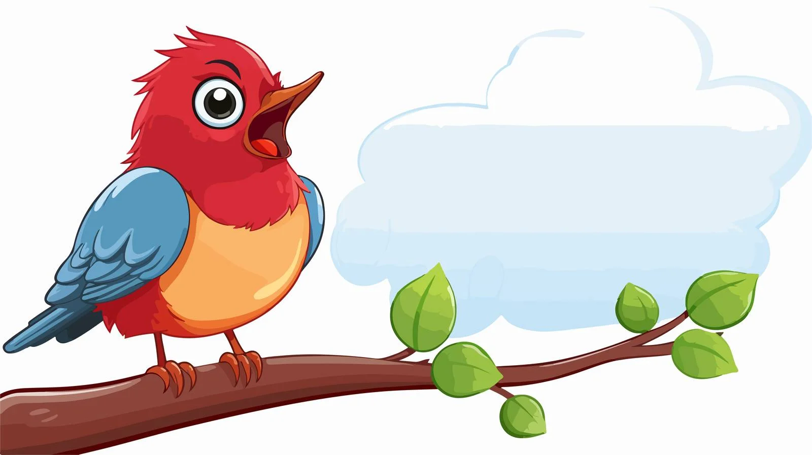 Bird Cartoon Speech Bubble Vector Illustration — free download from Dotvec