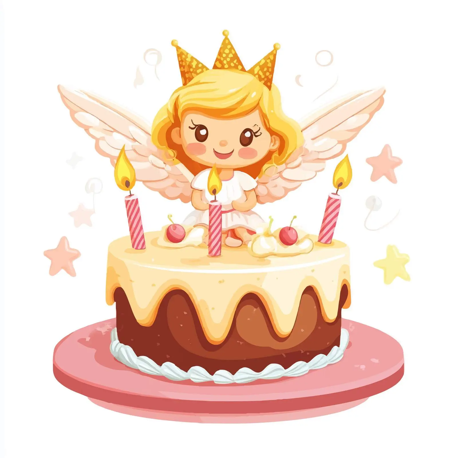 Celebration Birthday Cake Design — free download from Dotvec