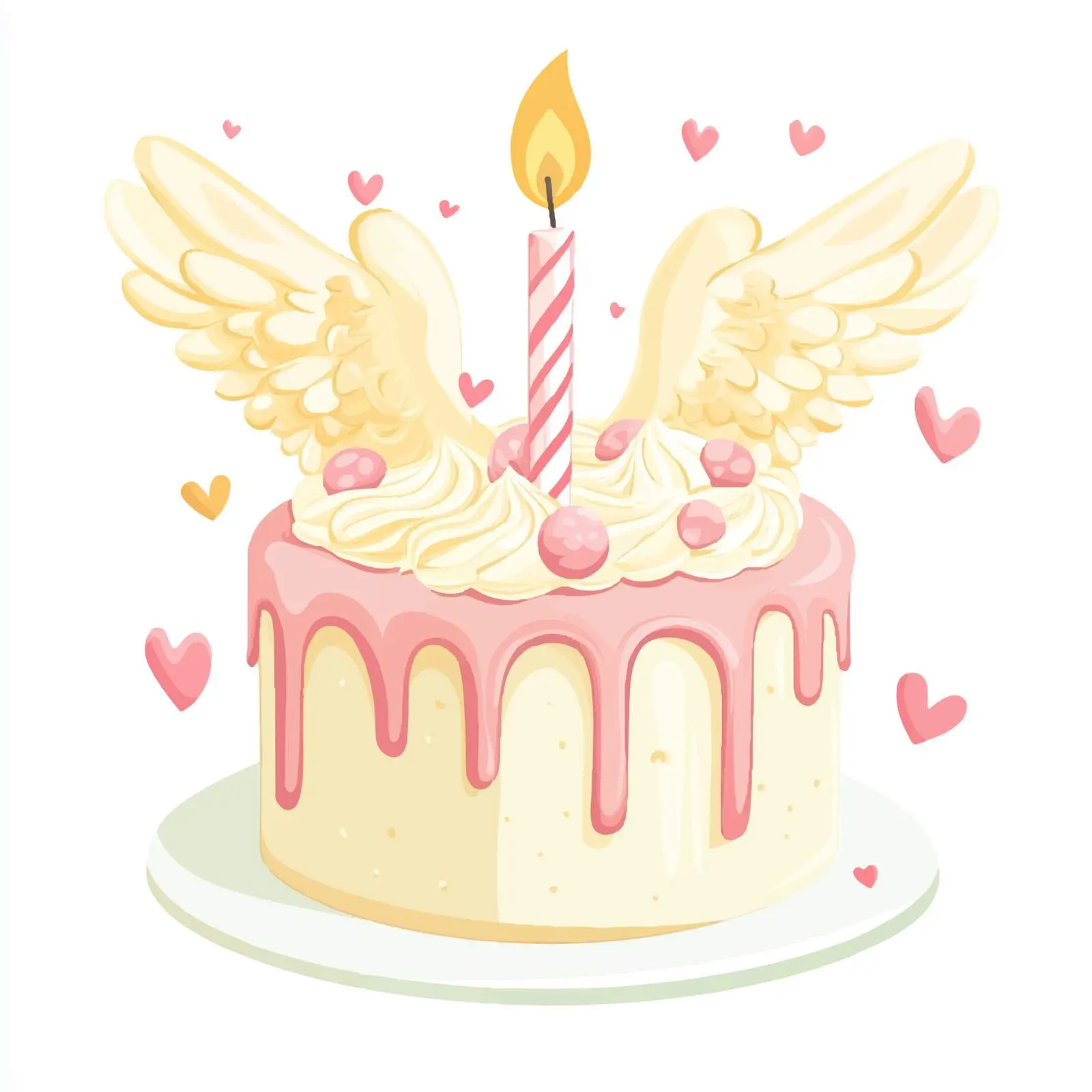 Celebratory Birthday Cake Vector Design — free download from Dotvec