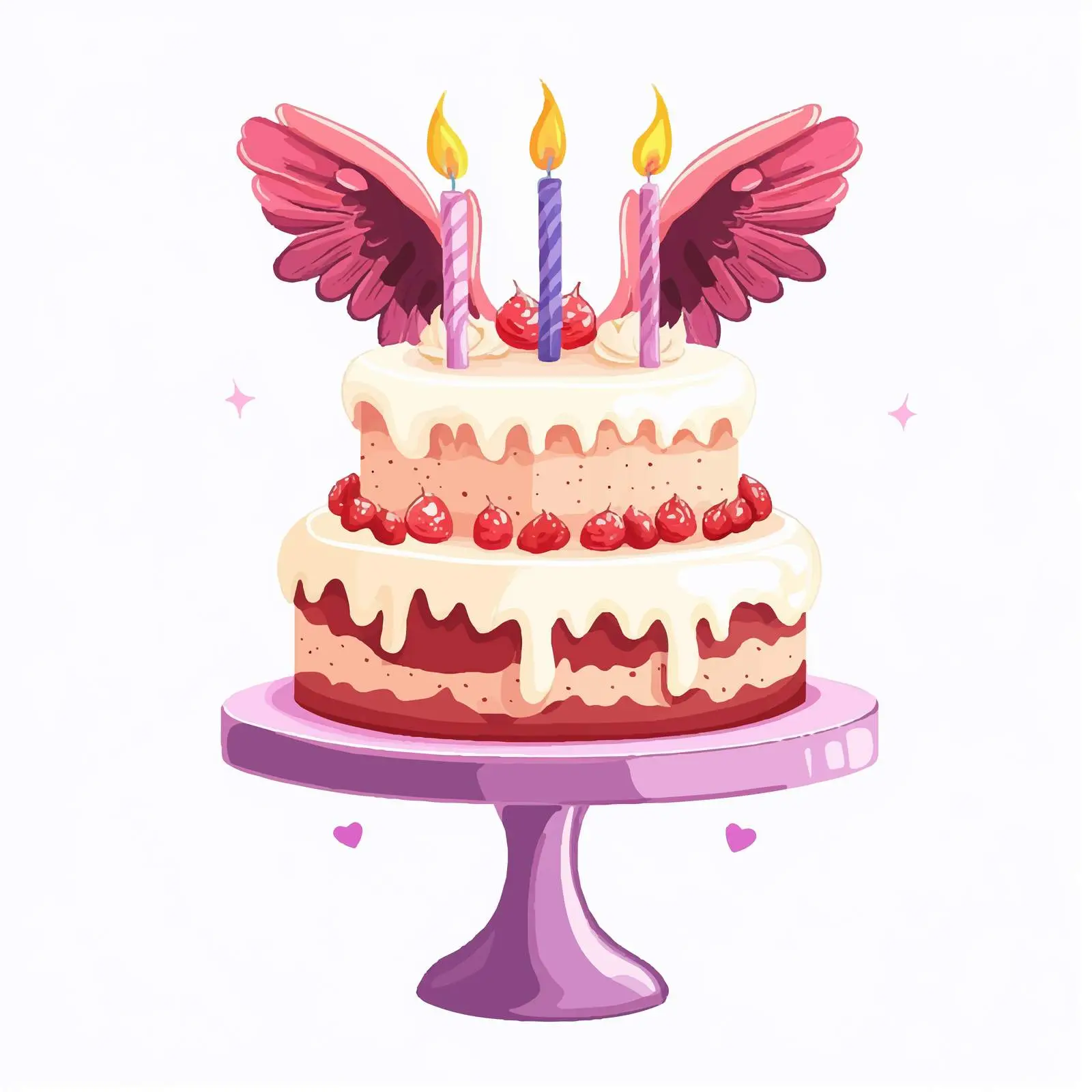 Centered Birthday Cake for Celebration — free download from Dotvec