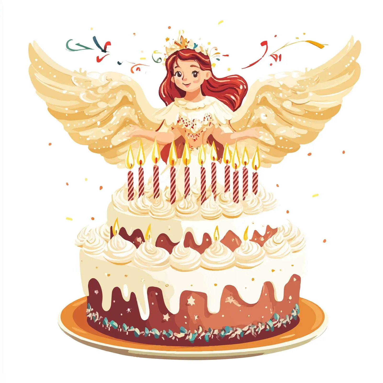 Festive Birthday Cake Celebration Vector — free download from Dotvec