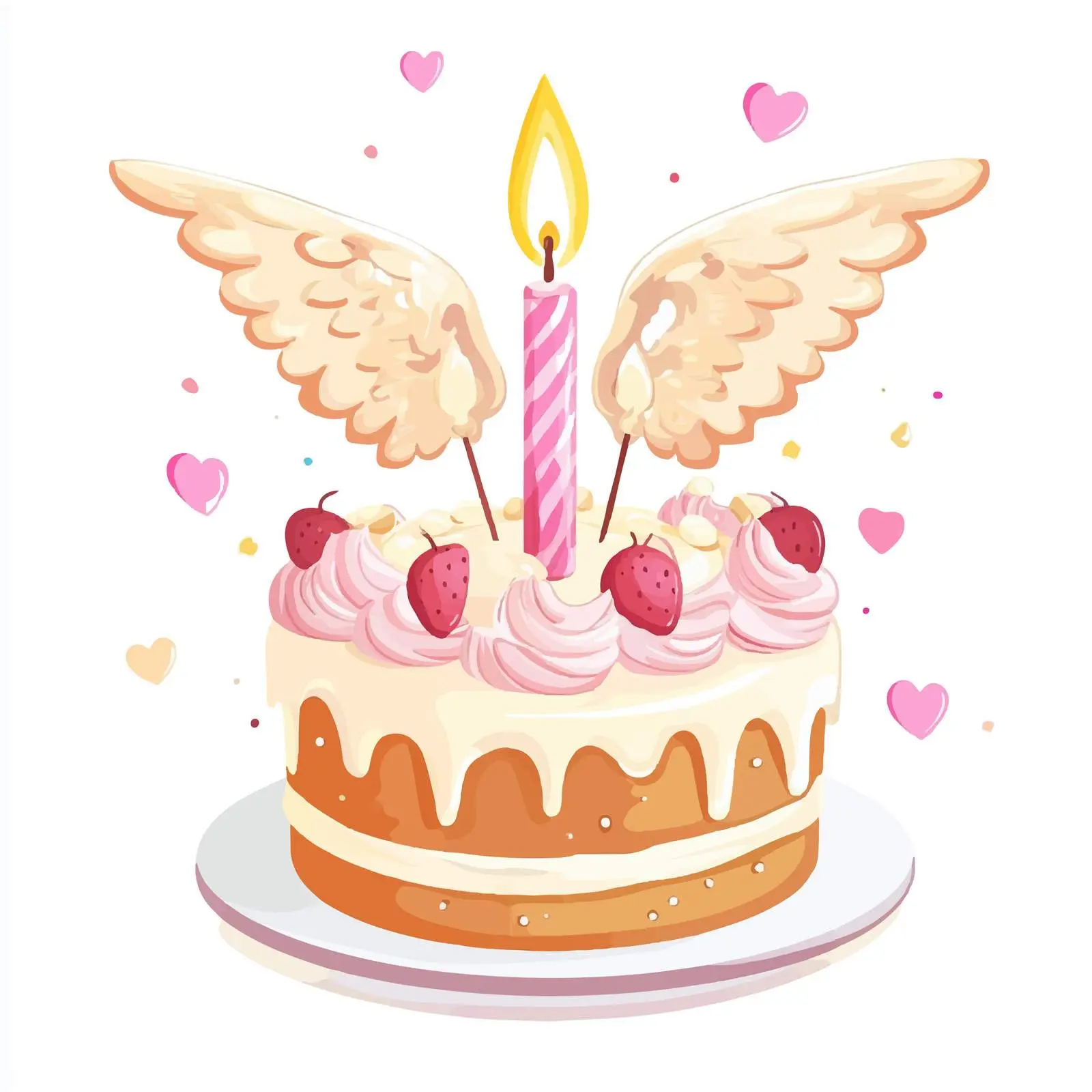 Delicious Birthday Cake Design Vector — free download from Dotvec