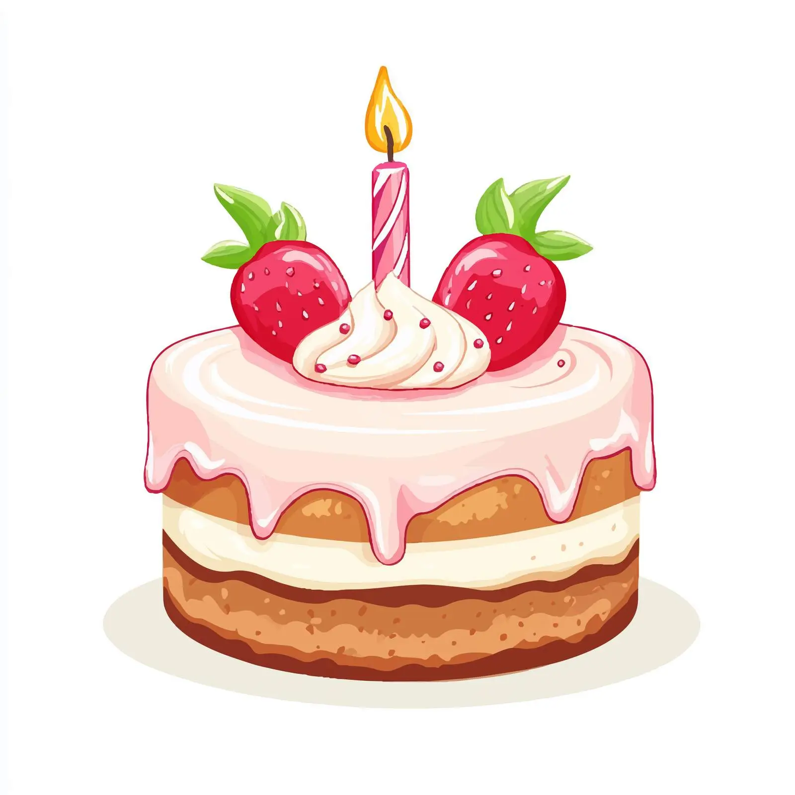 Delicious Centered Birthday Cake Image — free download from Dotvec